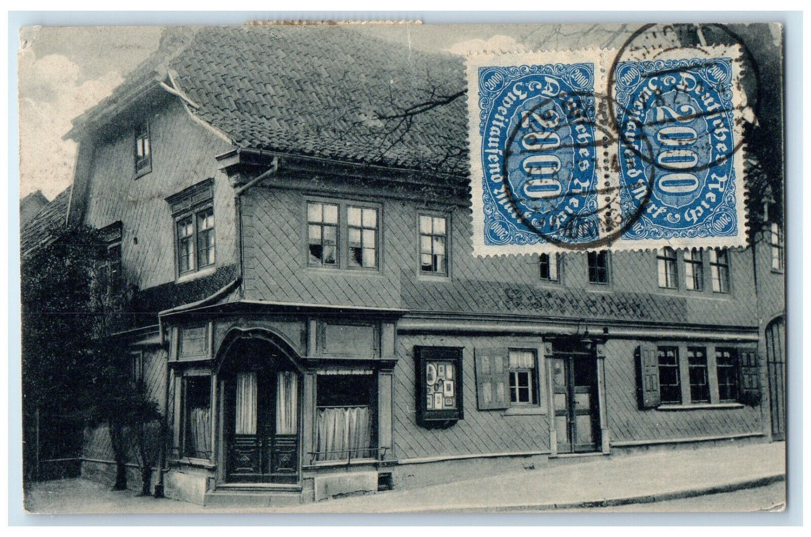 1923 Schlotheim Ratskeller Inh Berthold Heuck Thuringia Germany Postcard