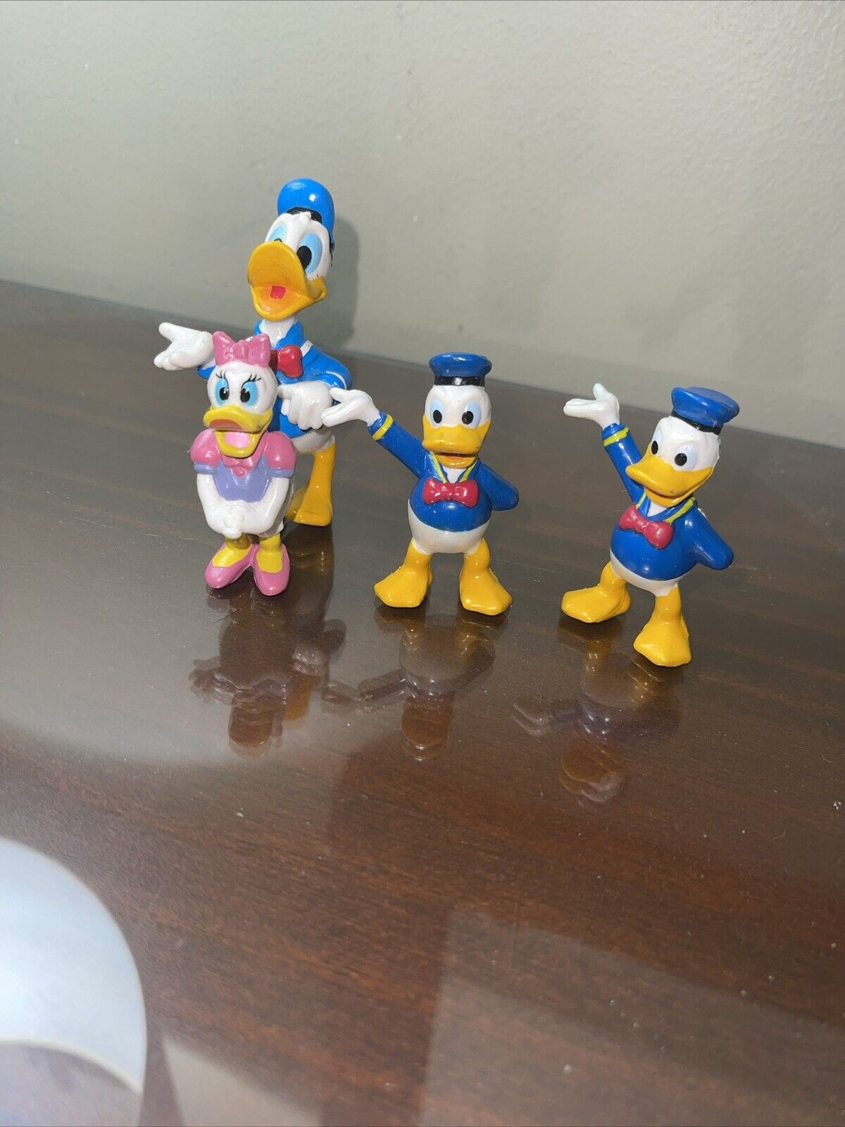 vintage Disney Donald Duck figurines (3) With BONUS Daisy Collectible