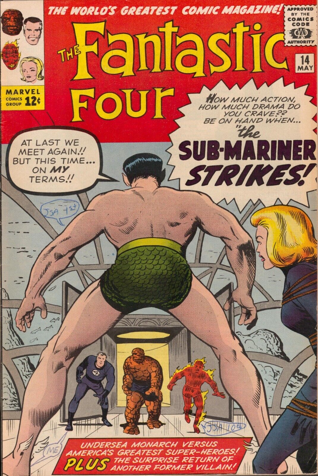 48012: Marvel Comics FANTASTIC FOUR #14 Fine Plus Grade