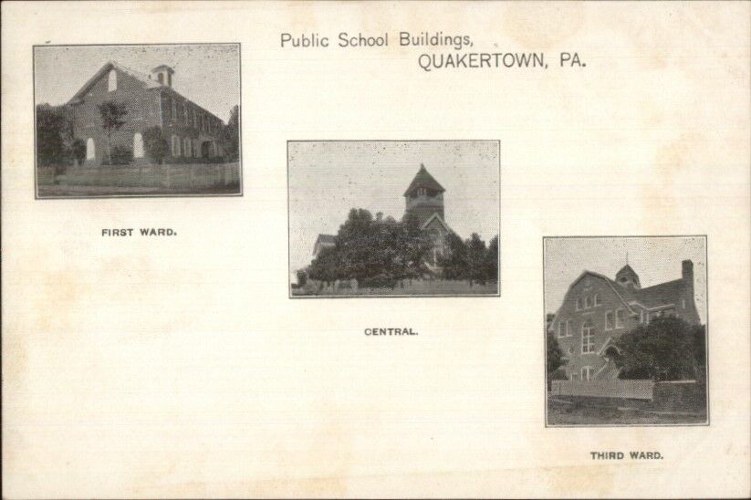 Quakertown PA Public School Bldgs c1905 Postcard