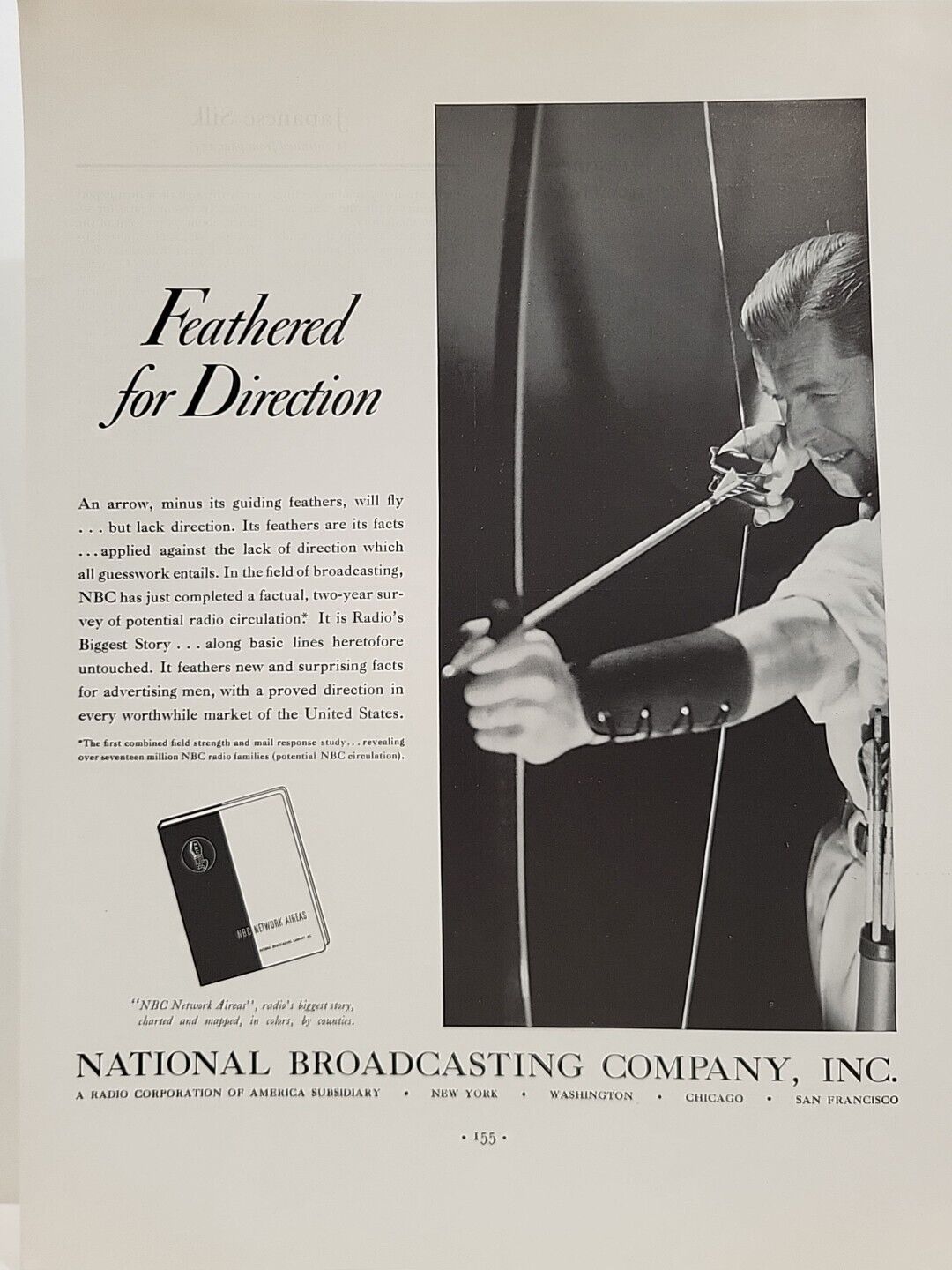 1935 NBC Radio Fortune Magazine Print Advertising Archer Arrow Feathered