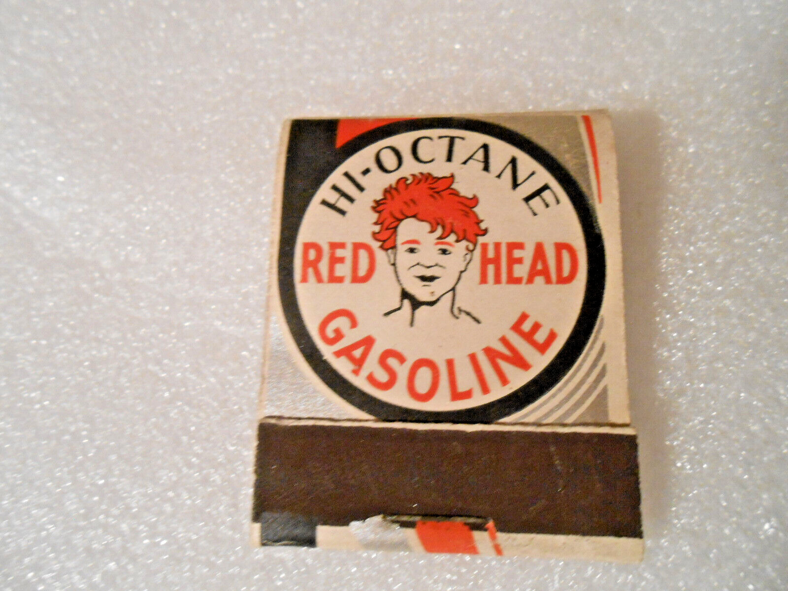FULL - 1930\'s RED HEAD GASOLINE  Matchbook. Unused & Unstruck. Near Mint. FULL