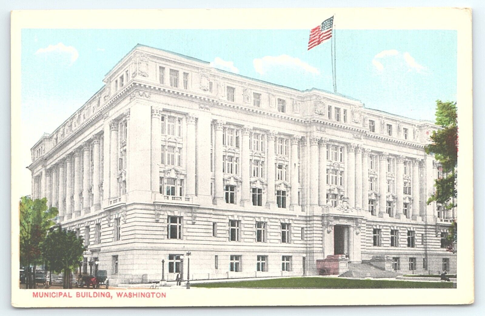 Postcard Municipal Building Washington DC