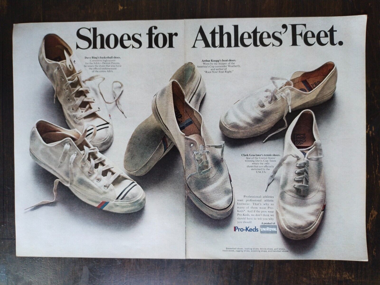 Vintage 1969 Uniroyal Pro-Keds Tennis Shoes Page Original Ad 1223
