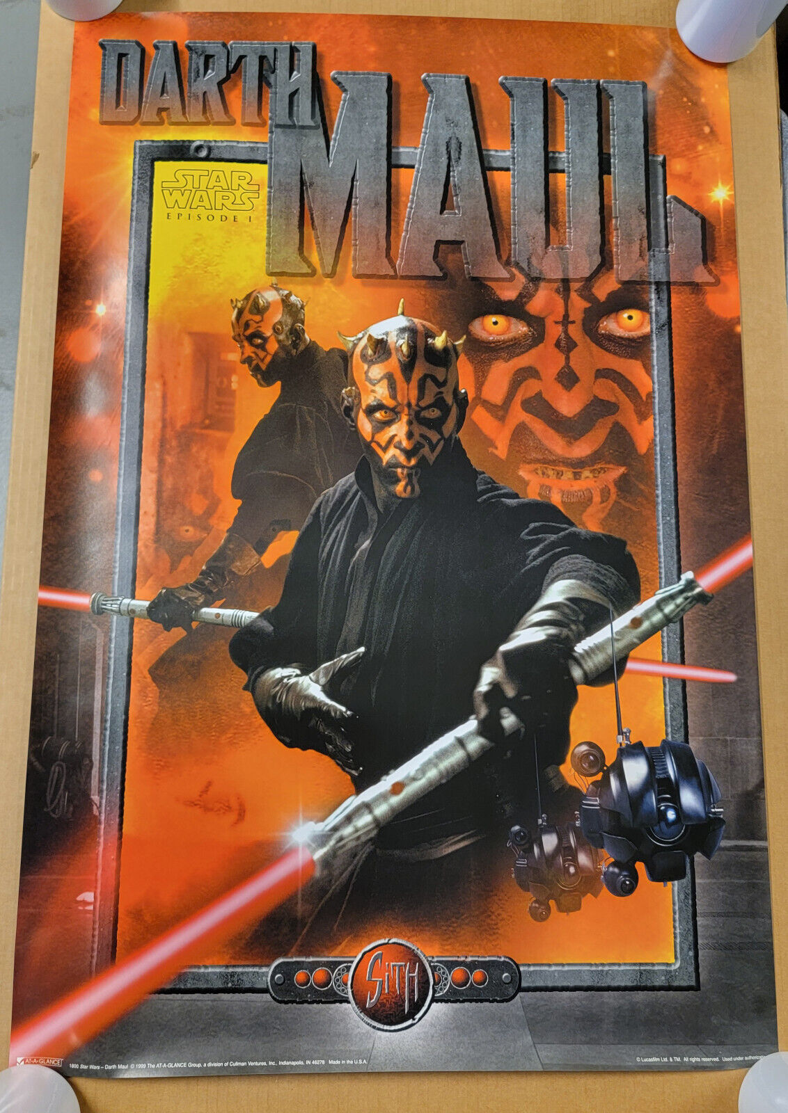 Darth Maul Star Wars Episode I Poster 24x36 Phantom Menace Rare