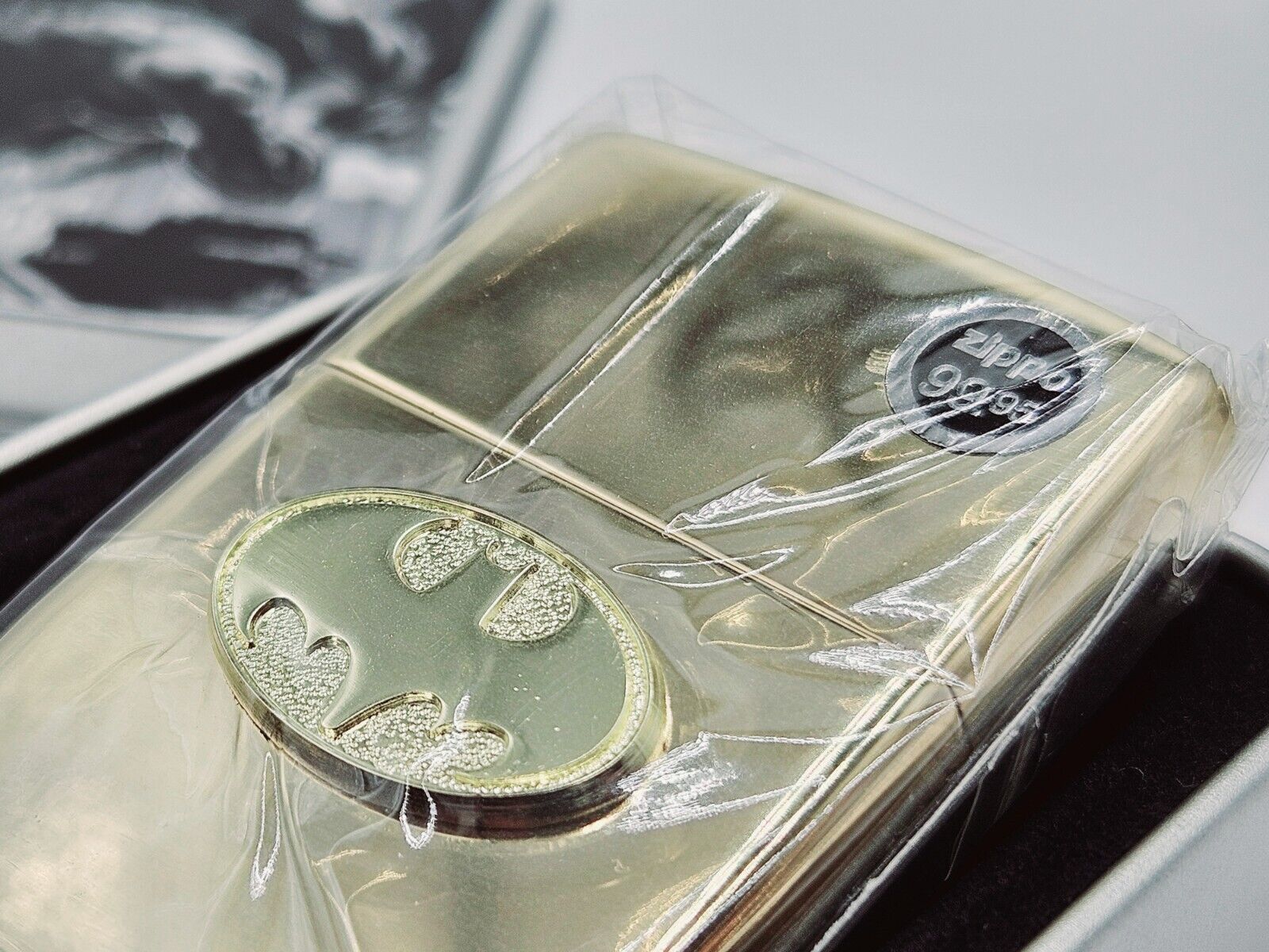 Batman Shield,  Solid Brass Zippo. Unbroken Seal  Mint...Consignment  No.347