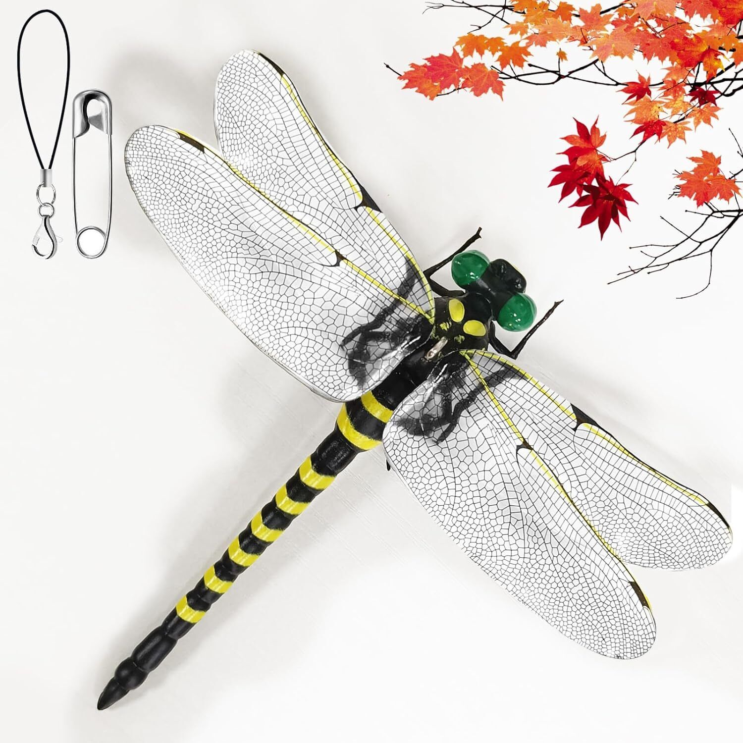 Insect Repellent Dragonfly with Realistic Safety Pin and Strap PVC JAPAN NEW