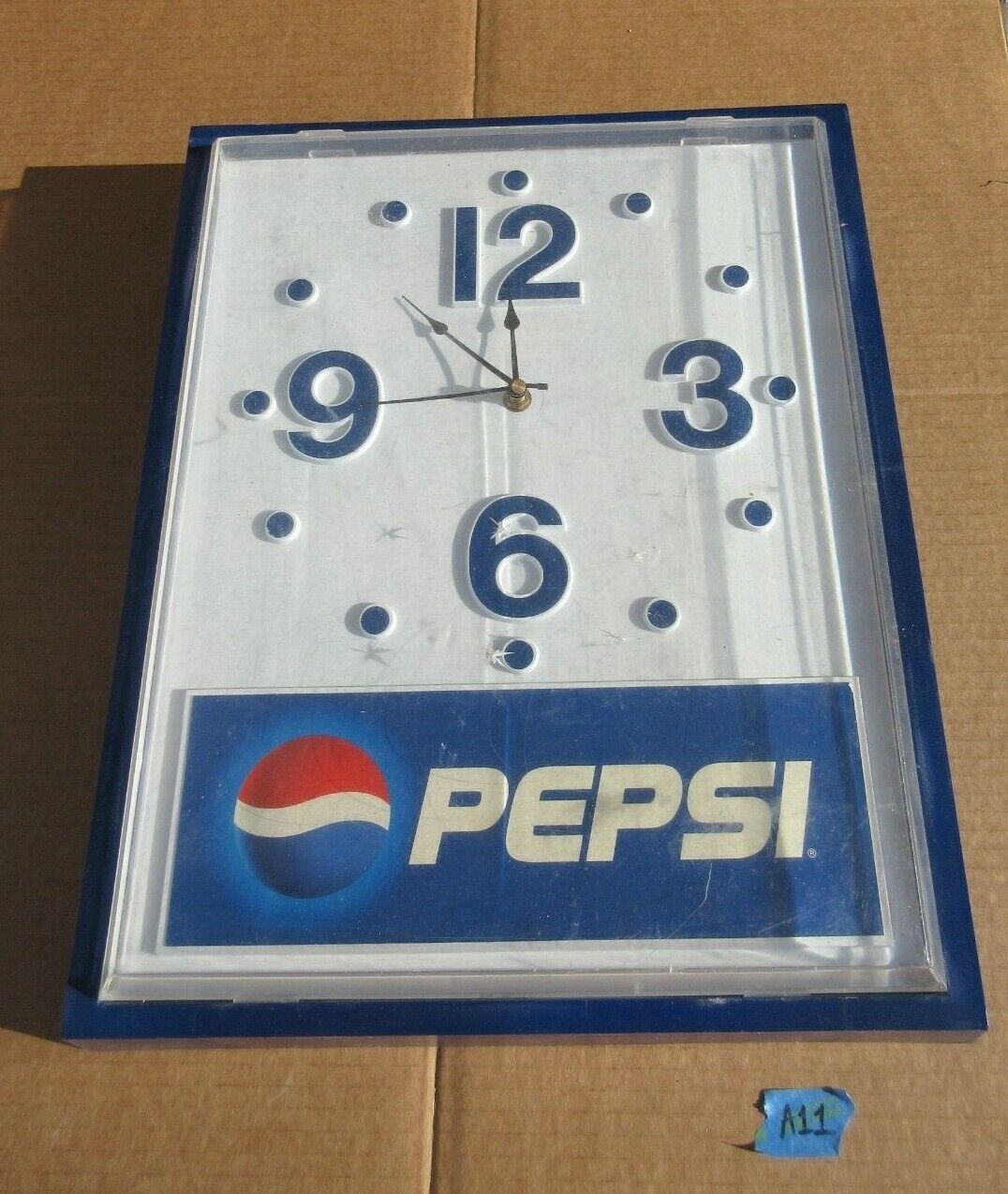 Vintage Pepsi Hanging Wall Clock Sign Advertisement  A11