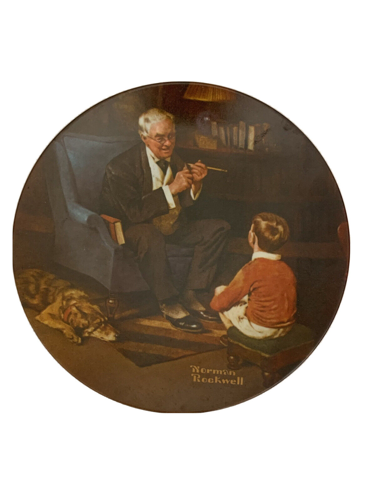 NORMAN ROCKWELL Ltd. Edition Collectors Plate “The Tycoon” #19011 Vtg 1982 USA