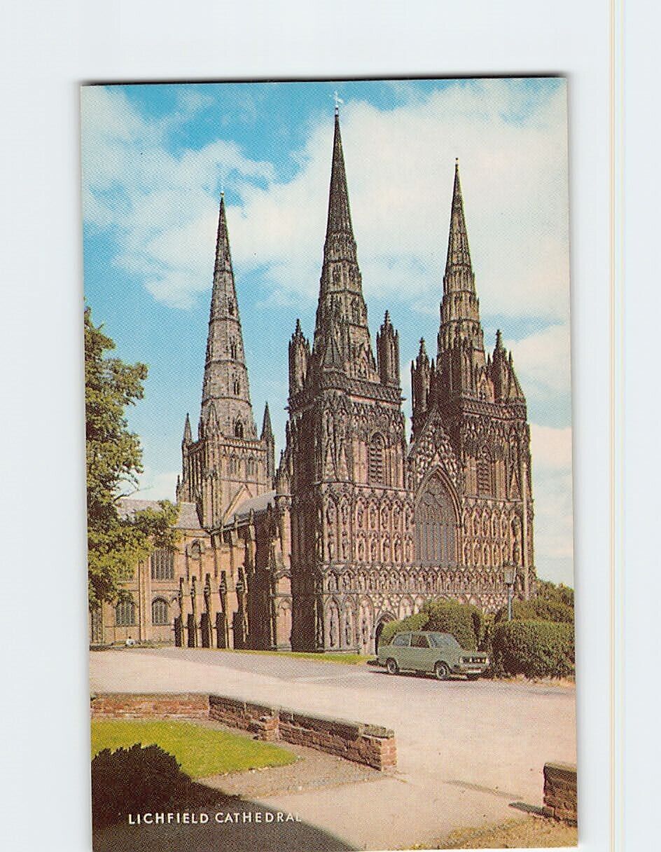 Postcard Lichfield Cathedral, Lichfield, England