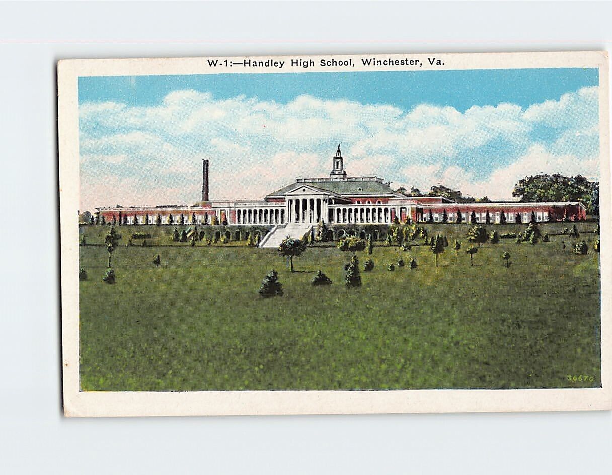 Postcard Handley High School Winchester Virginia USA