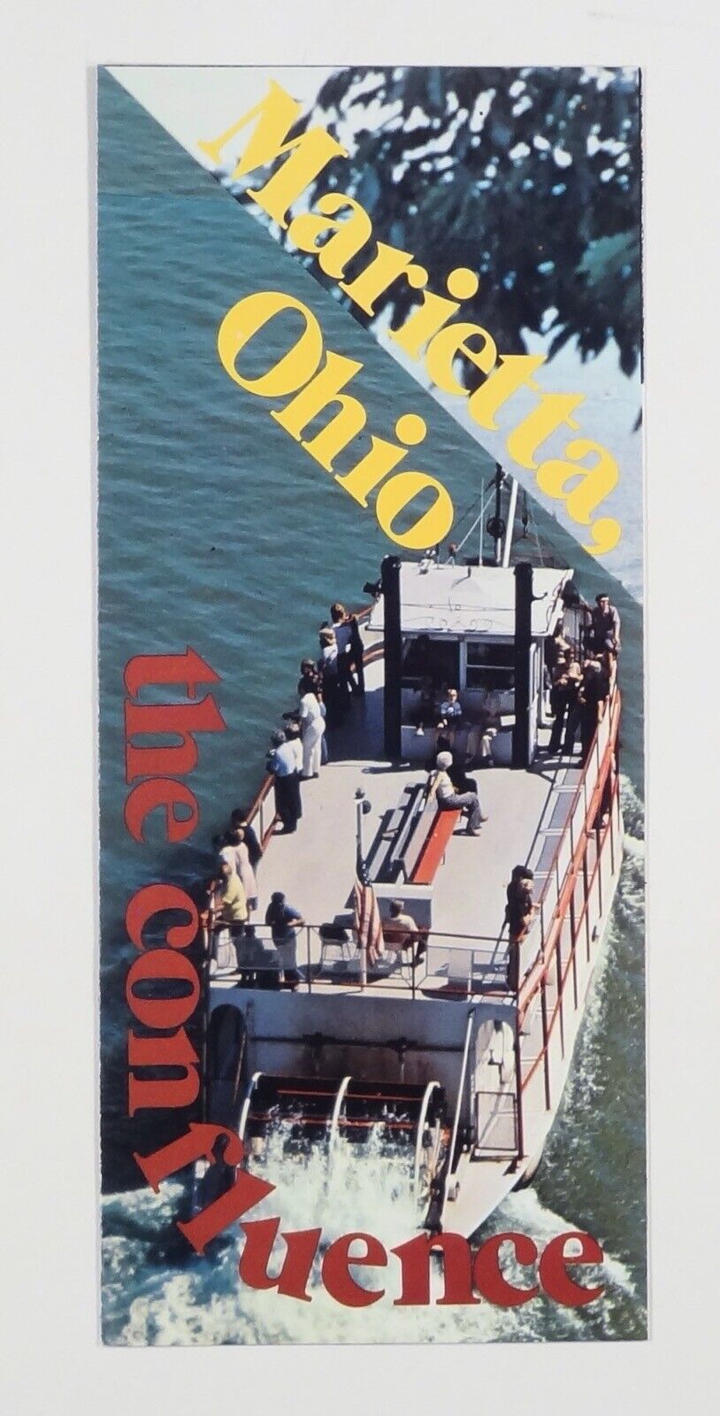 c.1980 MARIETTA OHIO The Confluence of River & History TRAVEL BROCHURE sights