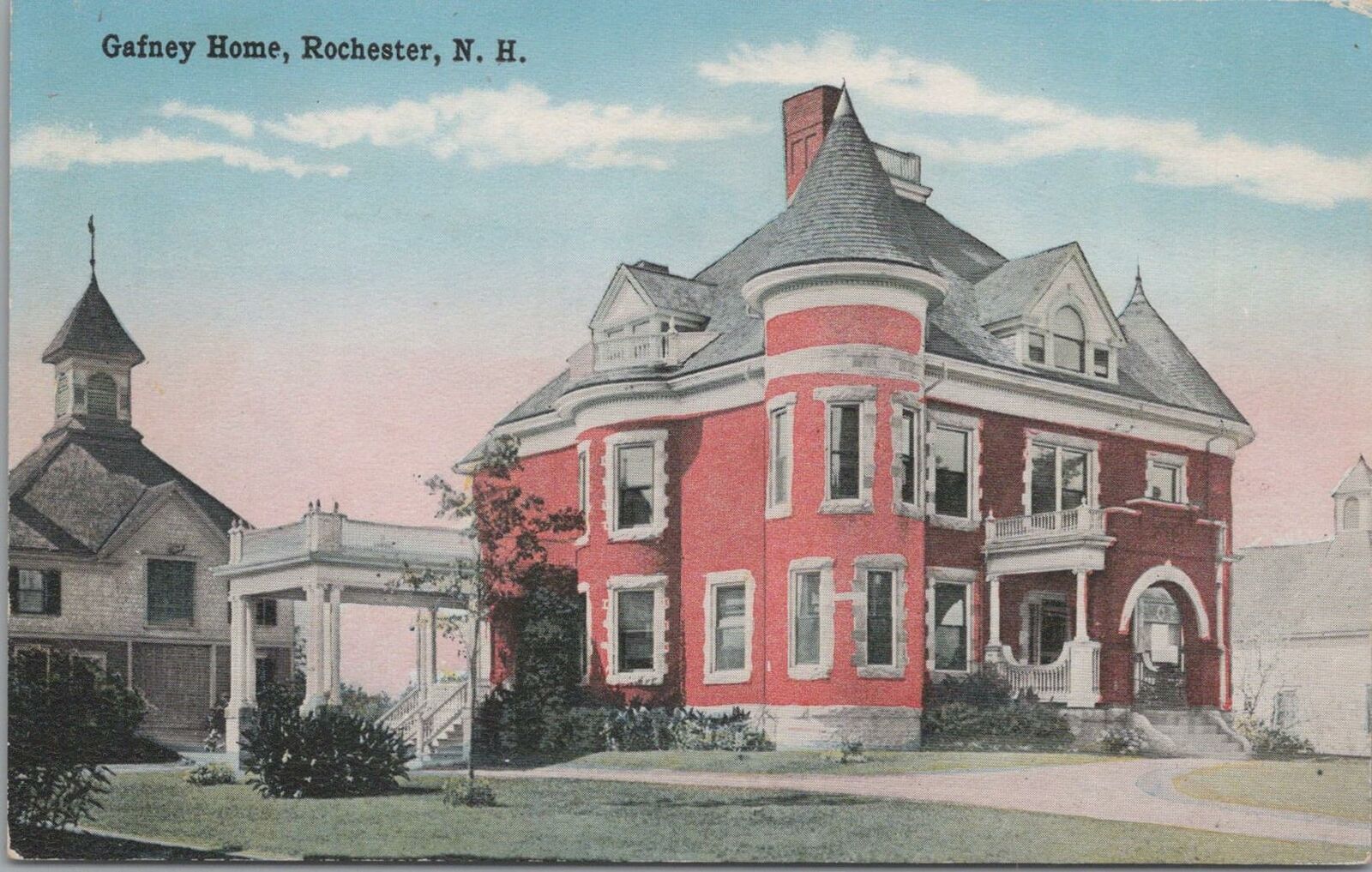 Postcard Gafney Home Rochester NH 