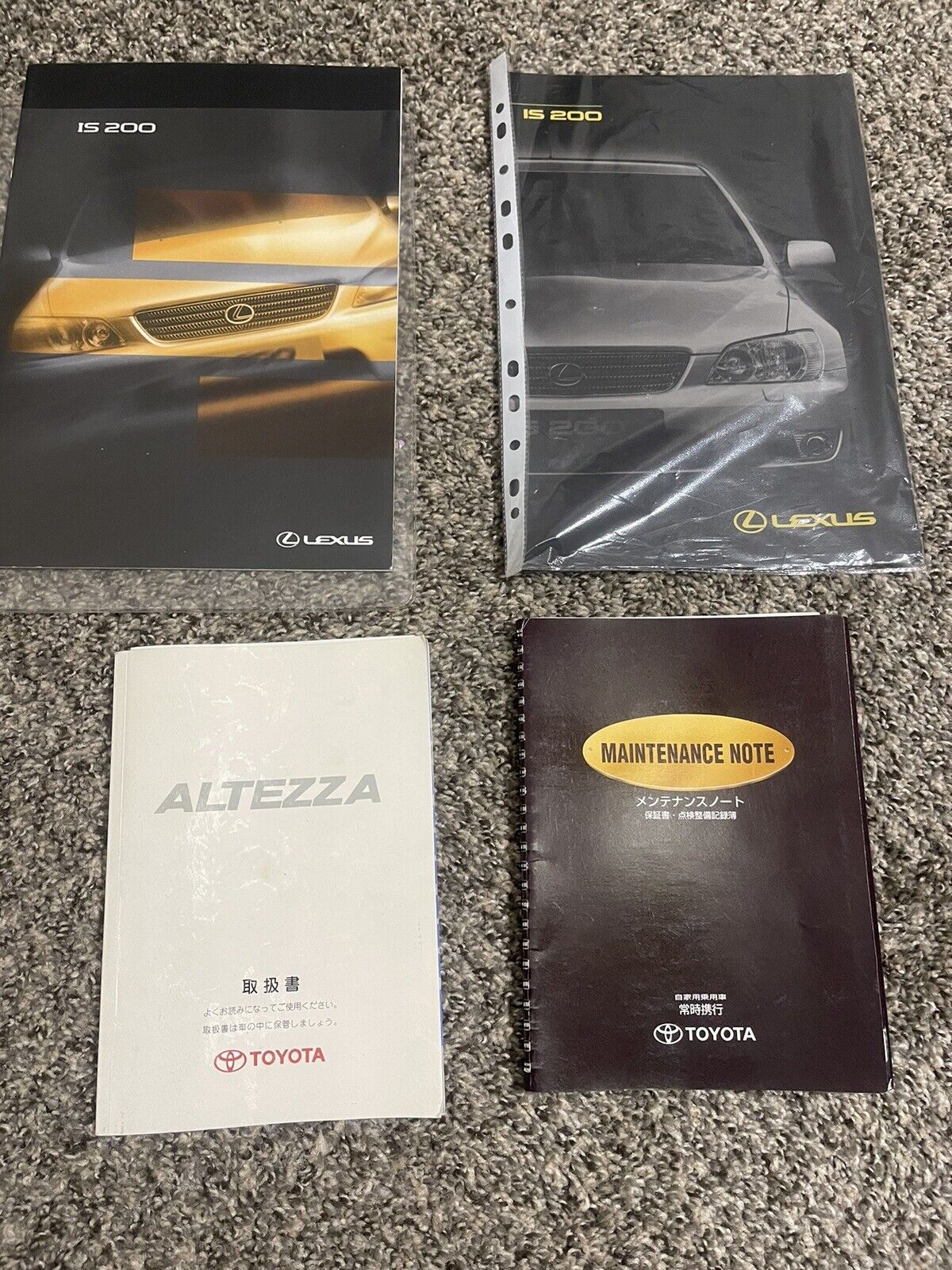 Gxe10 Altezza Instruction Manuals Japan & Brochures All Mint Lexus Is300