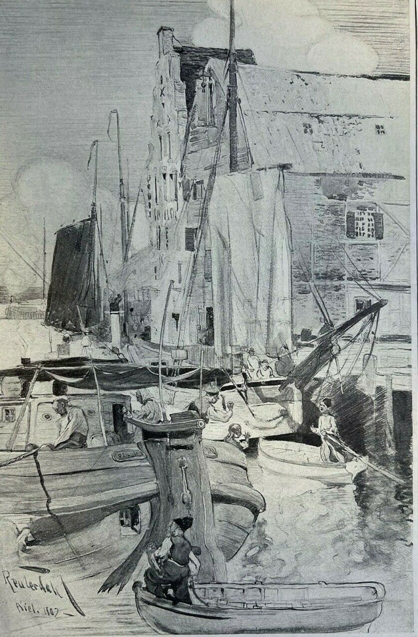 1903 Germany Baltic Sea Yachting at Kiel illustrated
