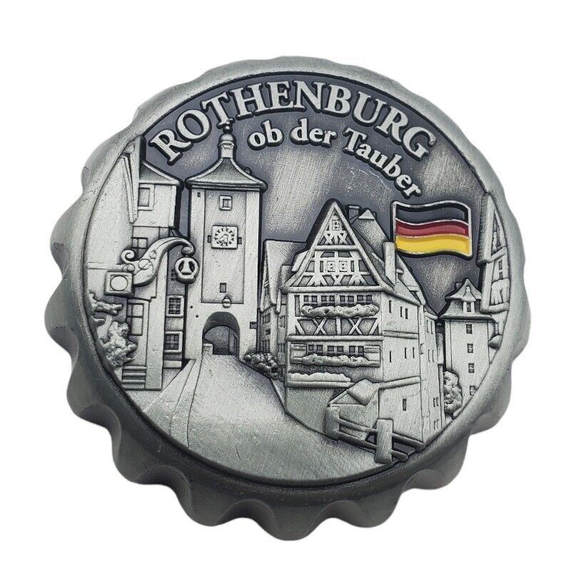 Rothenburg ob der Tauber Germany Fridge Magnet Travel Souvenir Bottle Cap Opener