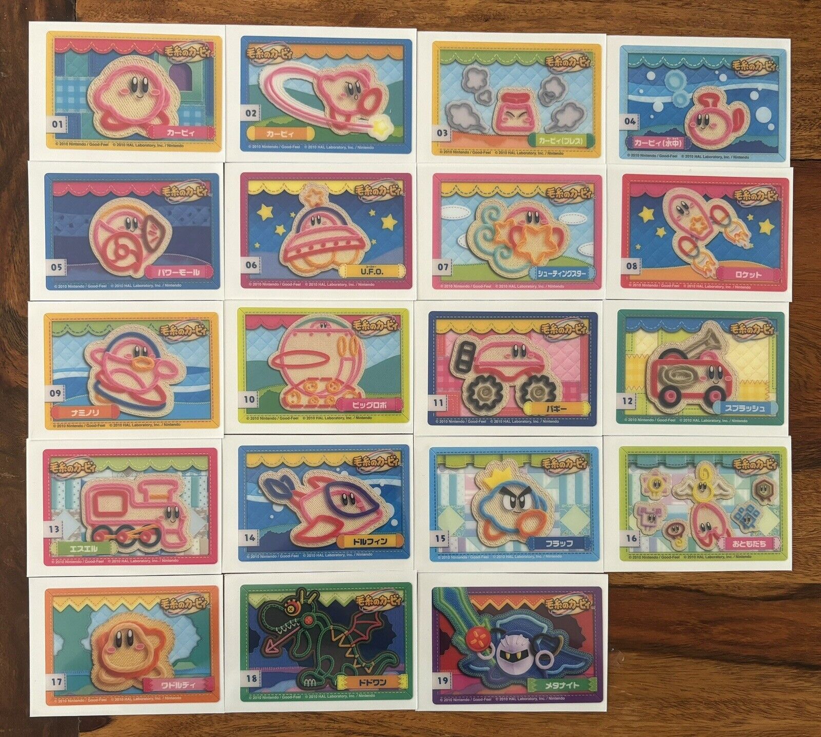 Kirby Of The Stars Kirby Of The Yarn Clear Trading Cards Japan Vintage Set
