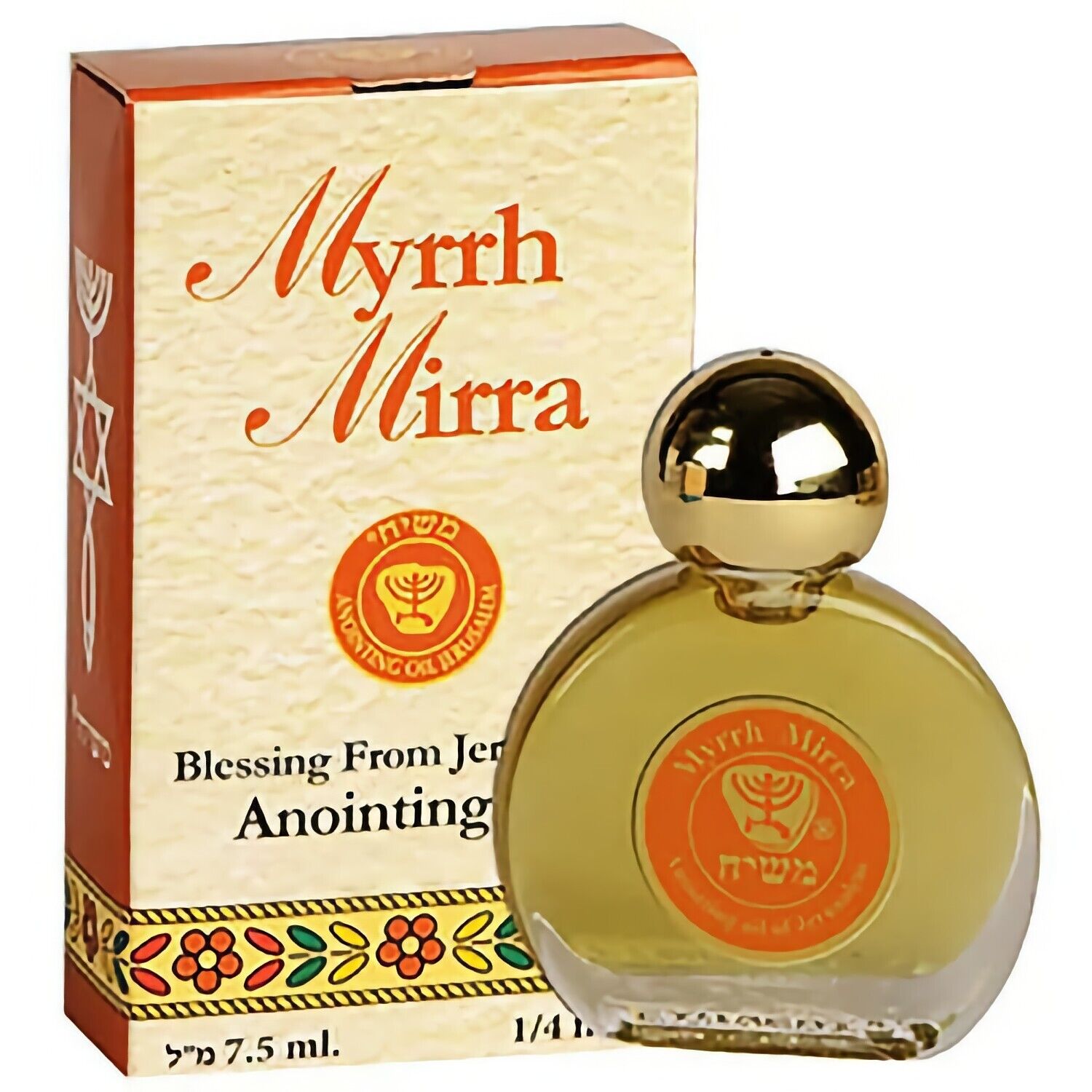 Myrrh Mirra Anointing Oil Holy Prayer from Jerusalem 7.5 ml / 0.25 Fl. Oz.