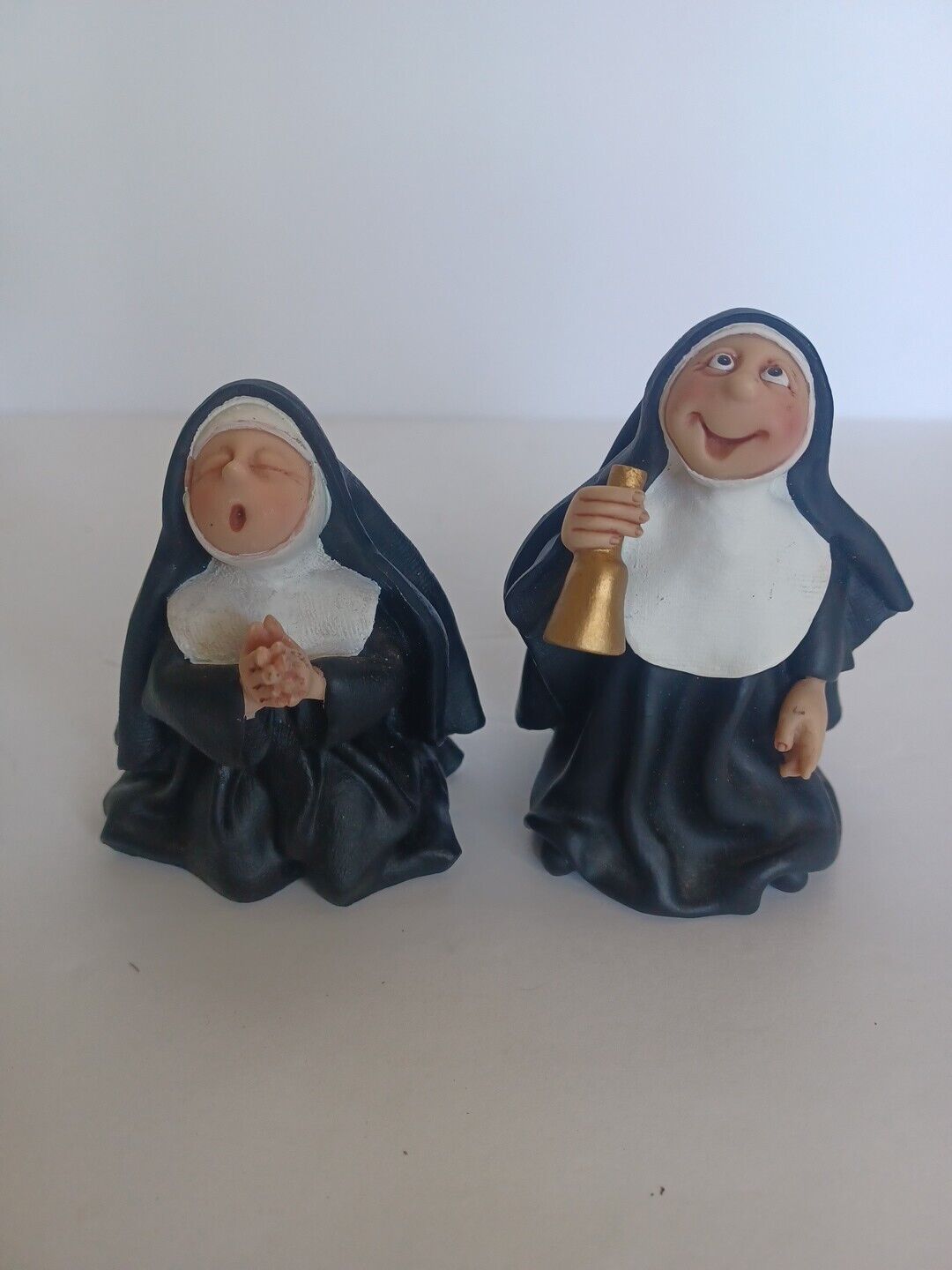 Lot Of 2 Retired Sister Folk Nun Figurine \