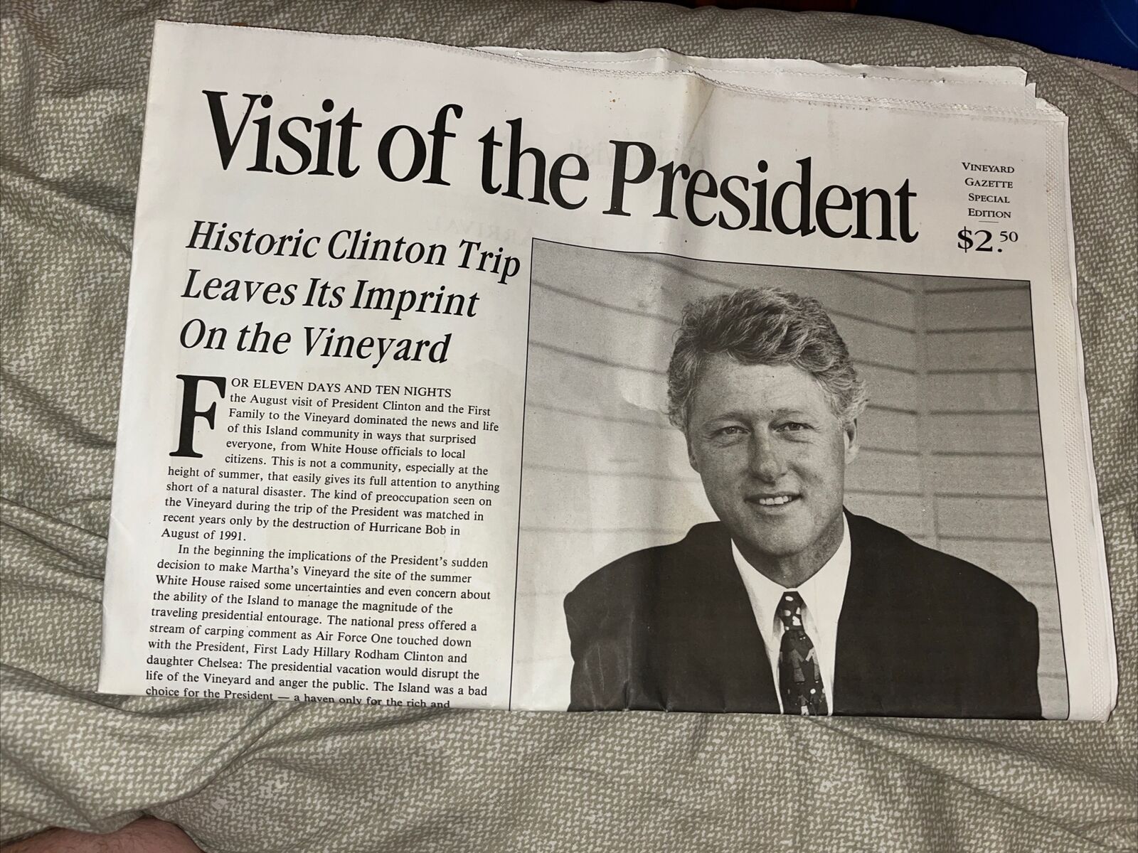Martha’s Vineyard Gazette Special Edition: Visit Of President Bill Clinton