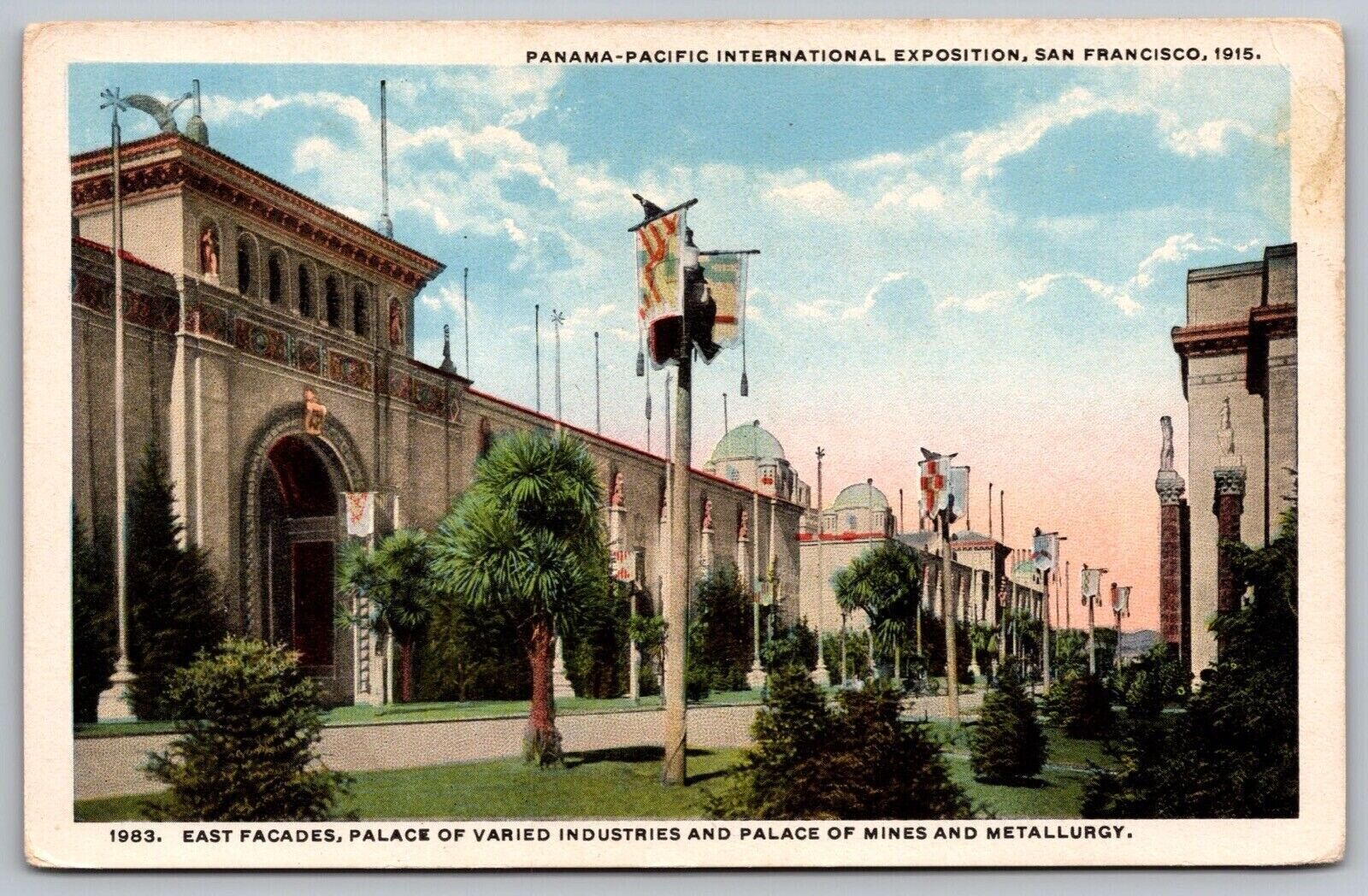 Panama Pacific International Exposition San Francisco 1915 East Facades Postcard
