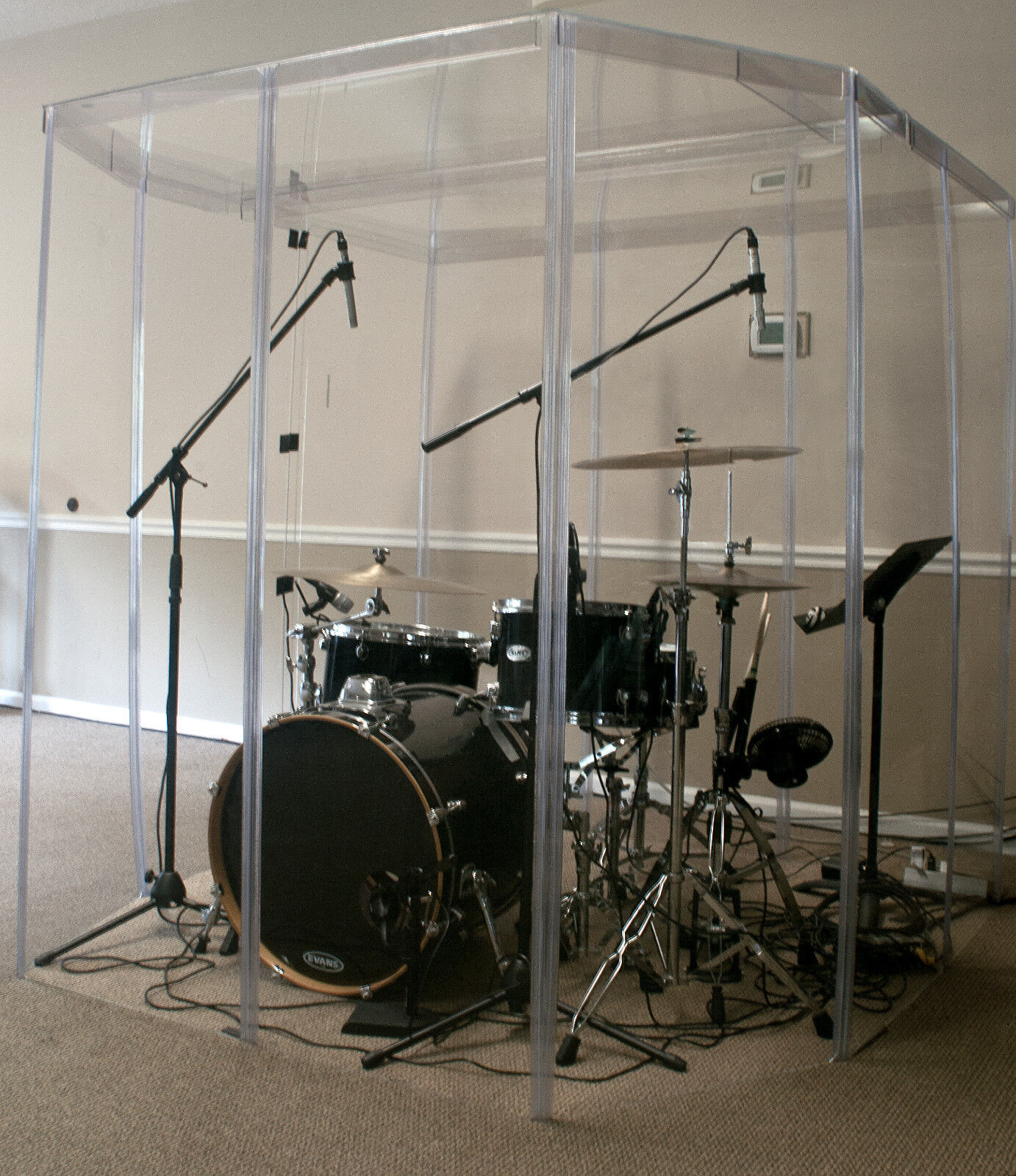 Drum Booth Fully Enclosed w/ a door & Sound Proof Room