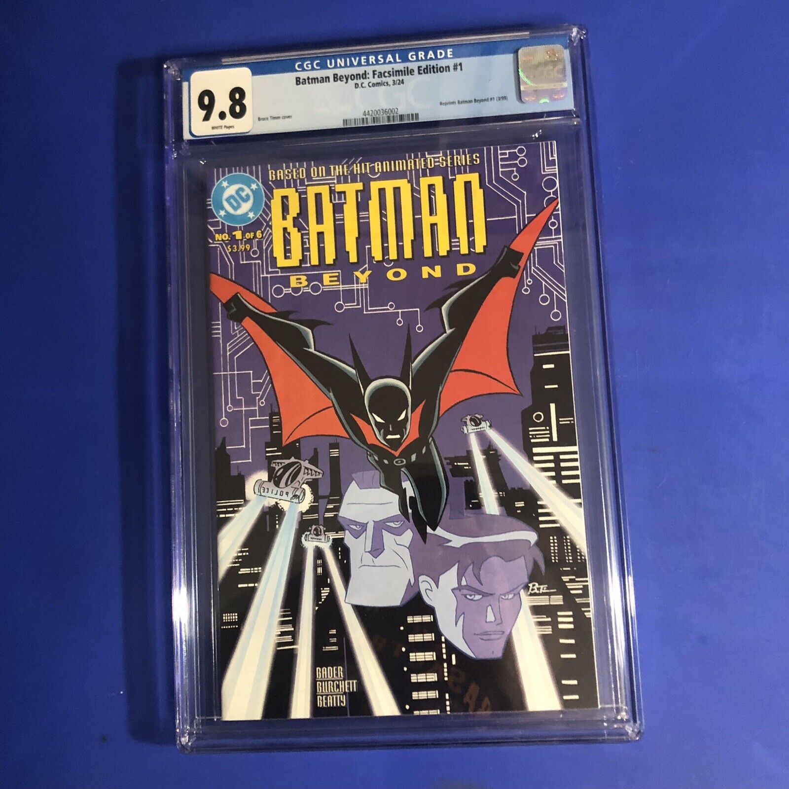 Batman Beyond  #1 CGC 9.8 1ST APPEARANCE TERRY MCGINNIS Facsimile Reprint 2024