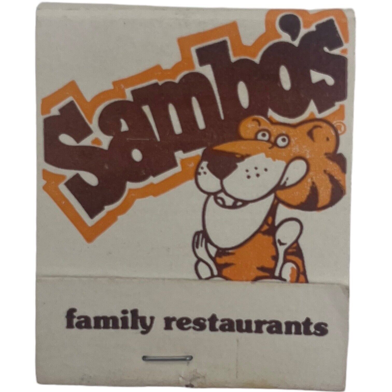 Vintage Sambo\'s Family Restaurants Matchbook Matches 1974 To 1984 Tiger Graphic