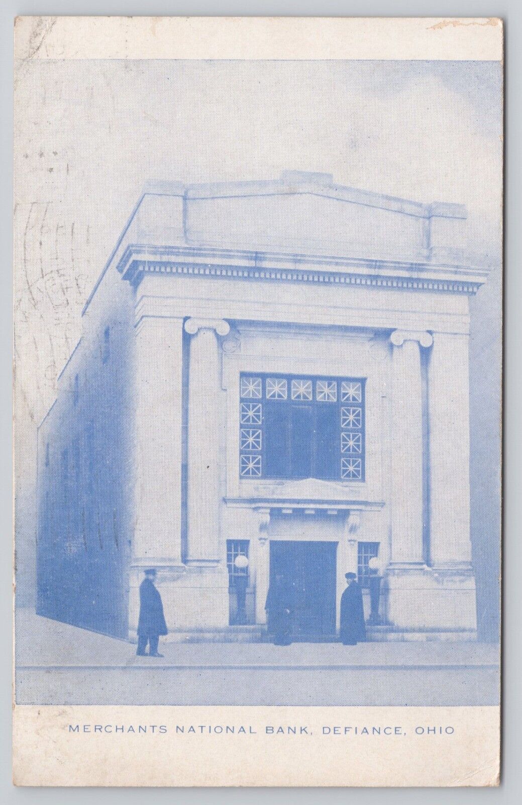 1917 Merchants National Bank Defiance Ohio Antique Postcard
