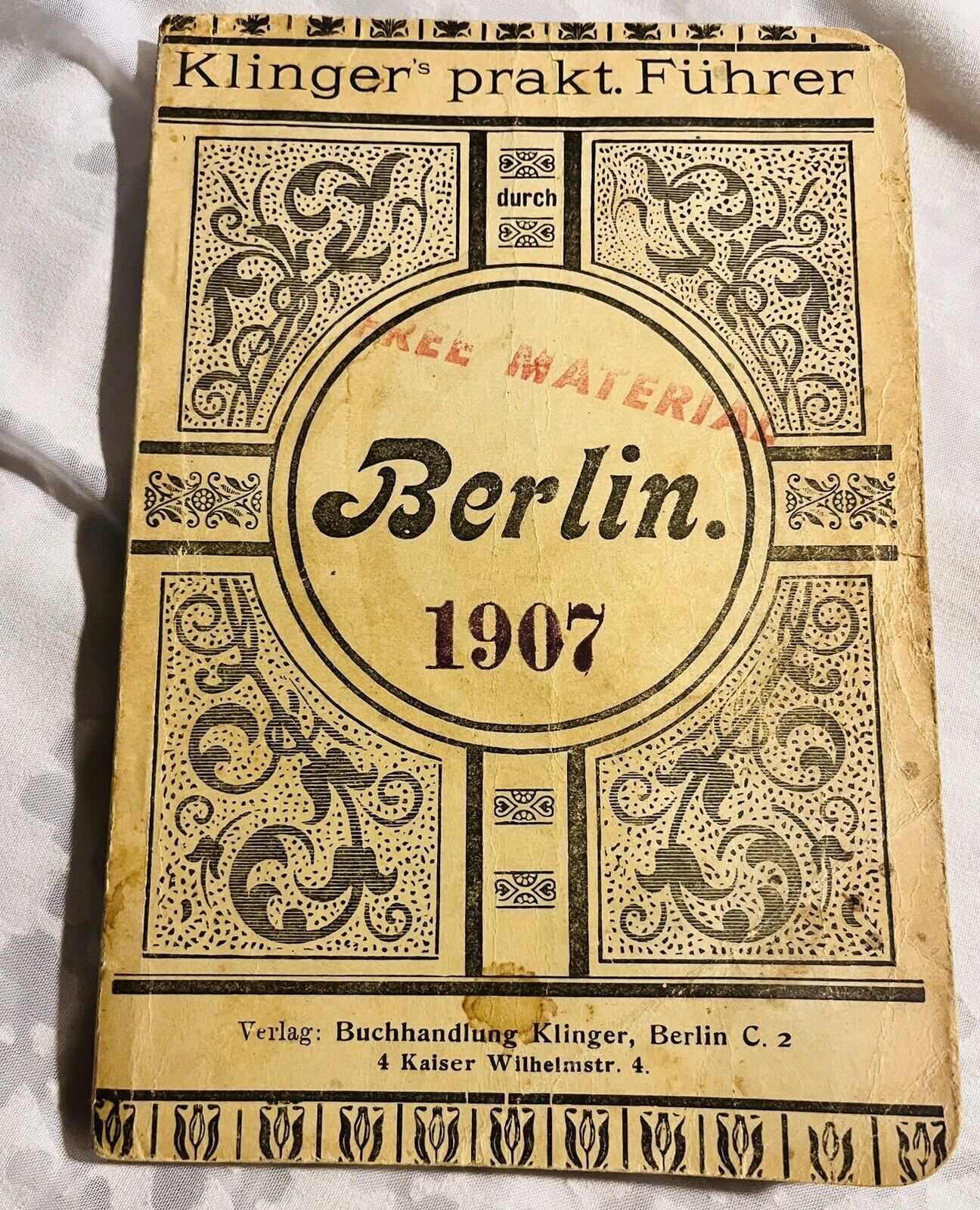Antique Berlin Germany 1907 City Guide with map ill. Klinger Praktischer Führer