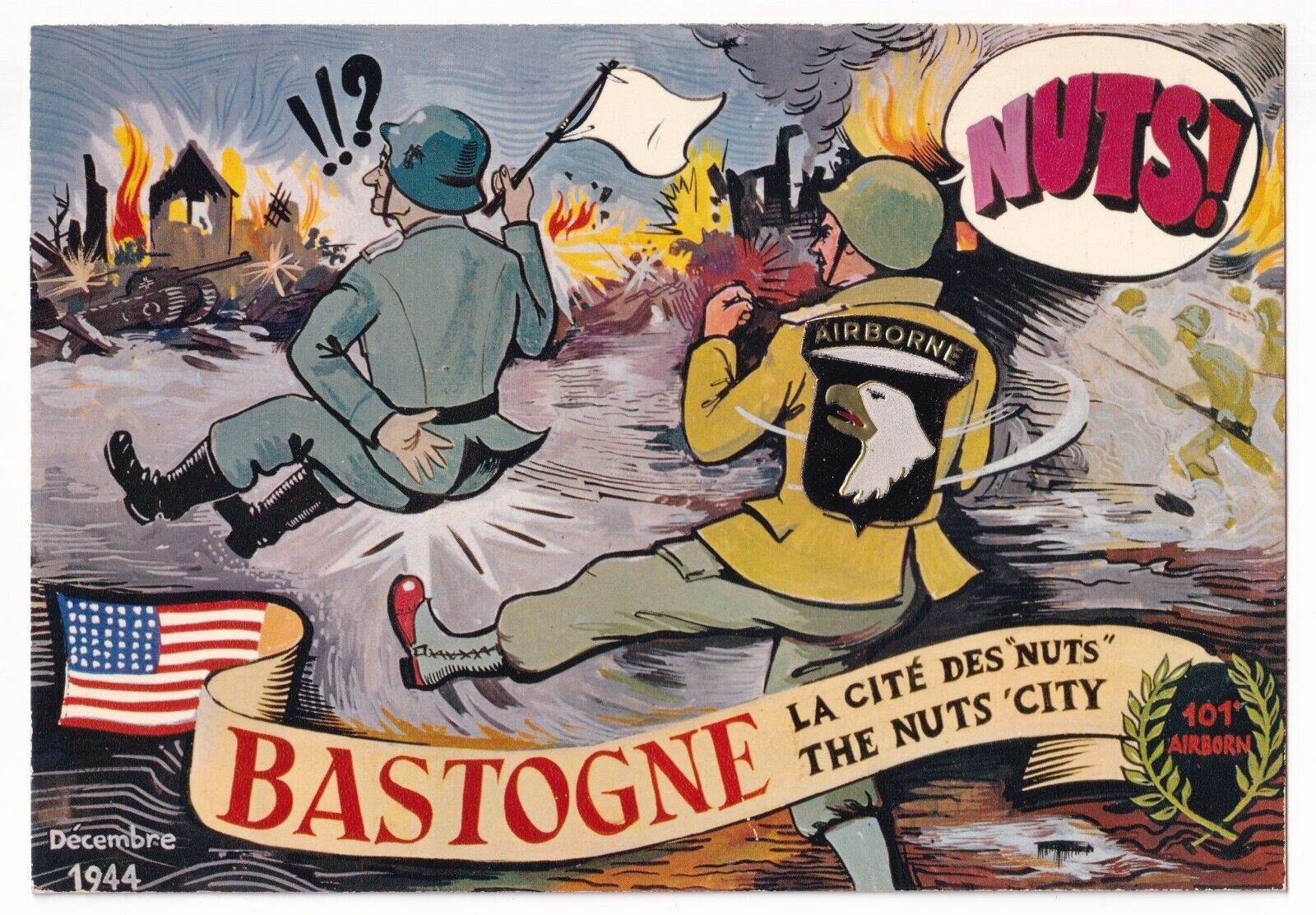 Post Card Bastogne The Nuts City 101st Airborne