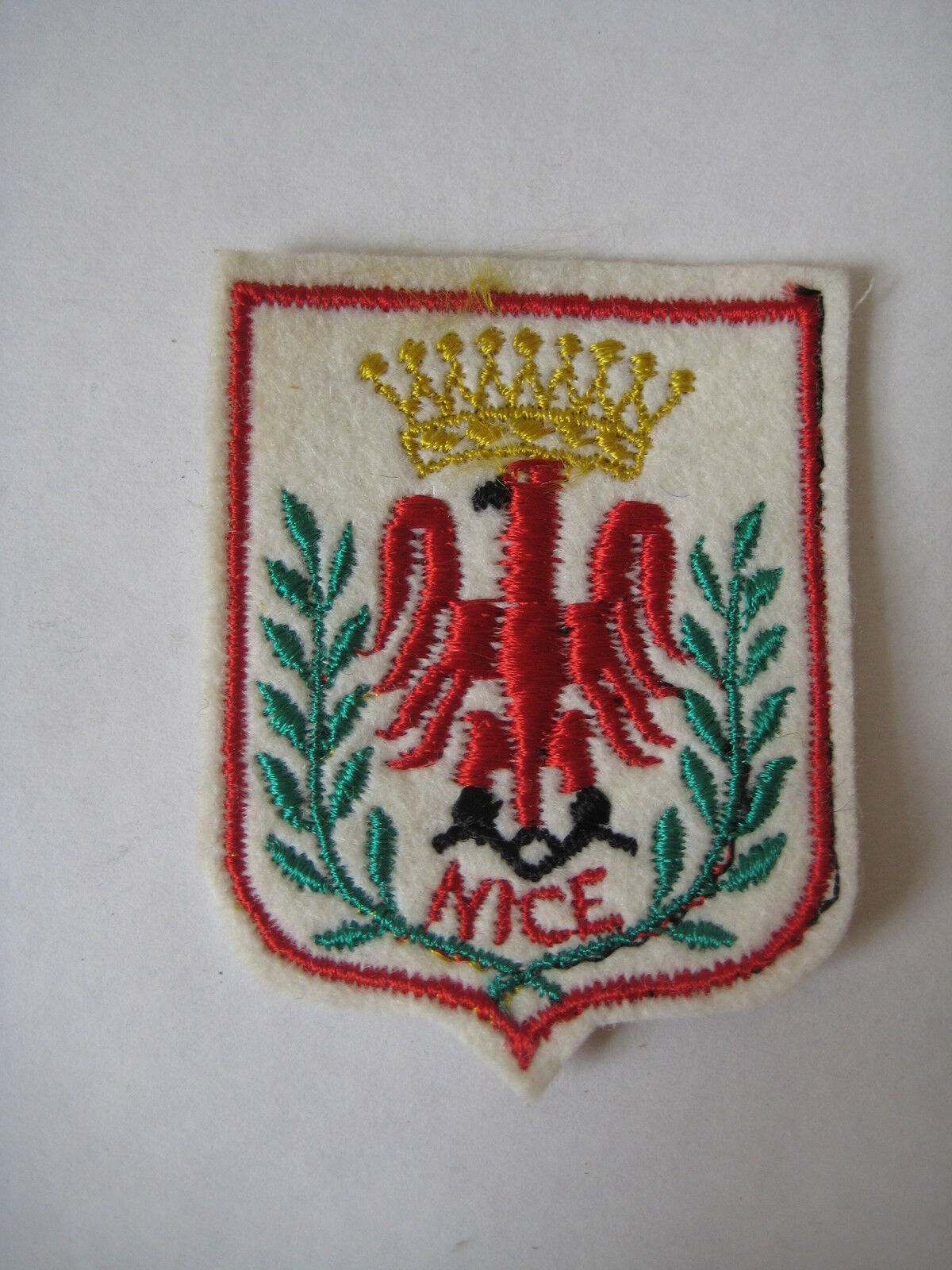 Vintage Nice France Cote d'Azur coat of arms PATCH souvenir retro French Riviera