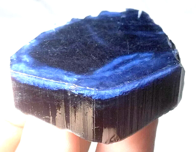 Natural INK Blue Cap Tourmaline,Tourmaline Crystal specimen -370 carat @ Afgh.AA