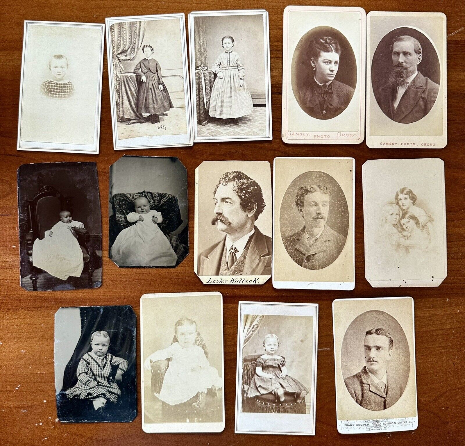 Lot of 14 antique 1860s 70s CDV & Tintype Photos