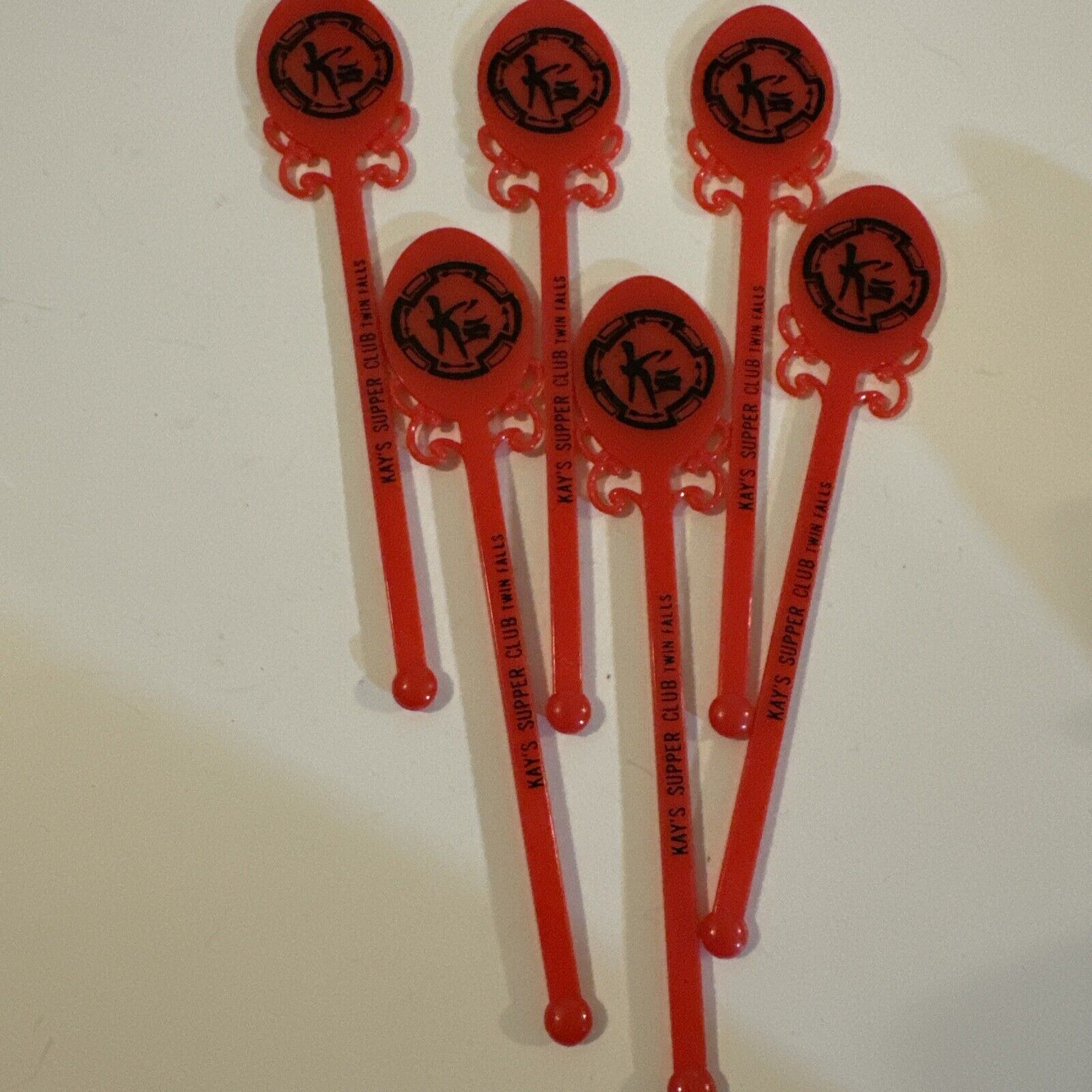 Lot Of 6 Vintage Kay’s Supper Club Plastic Swizzle Sticks