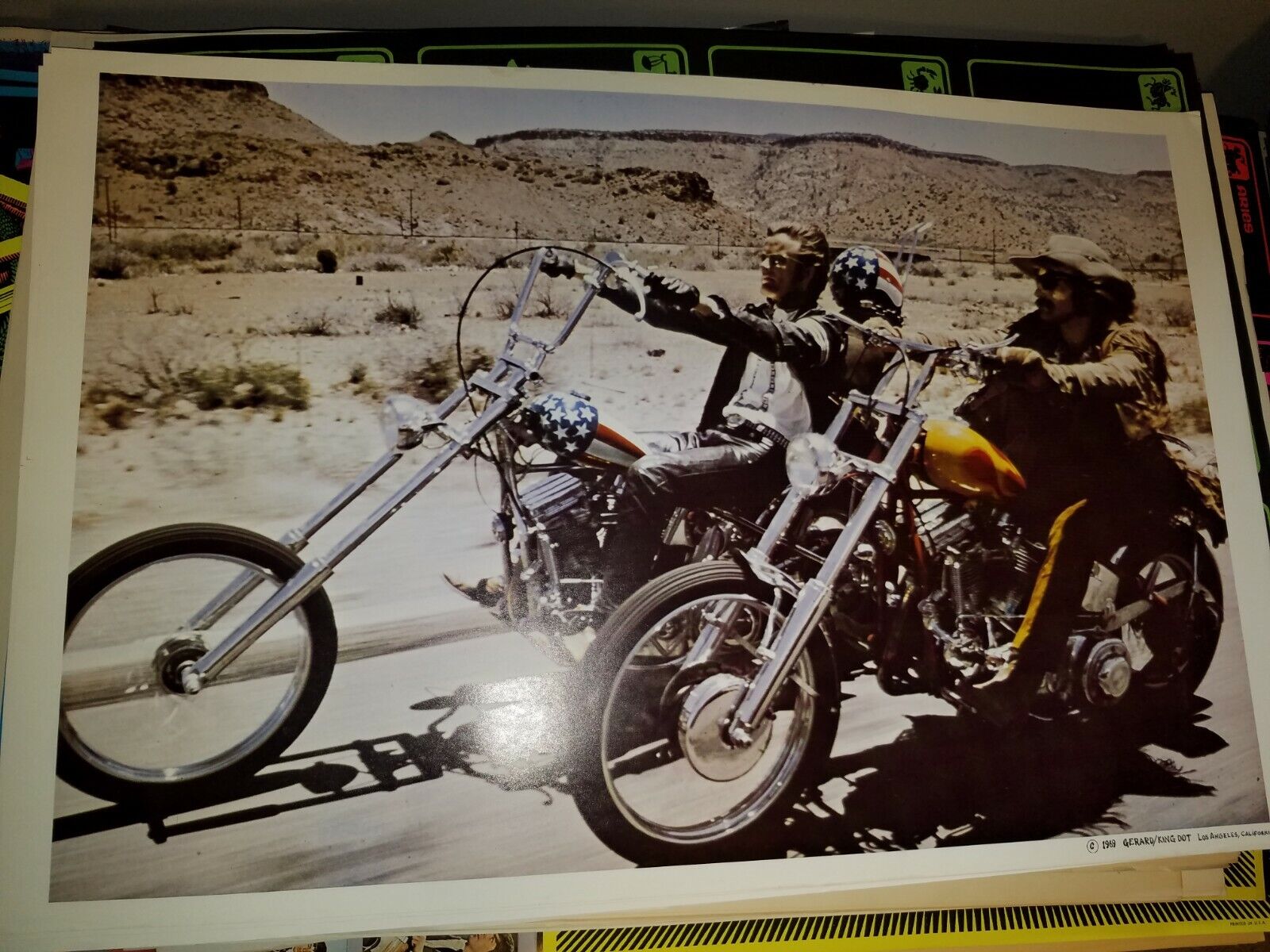 EASY RIDER VINTAGE 1969 MOTORCYCLE CHOPPER POSTER Peter Fonda Dennis Hopper NICE
