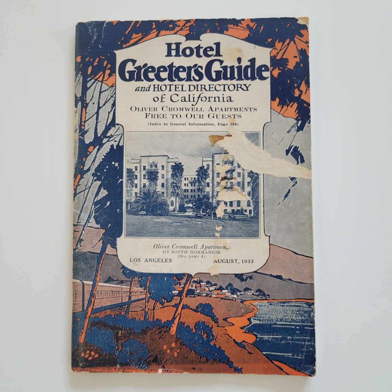 Vintage 1933 Los Angeles California Apartment Guide For Hotel Greeters 106 pgs