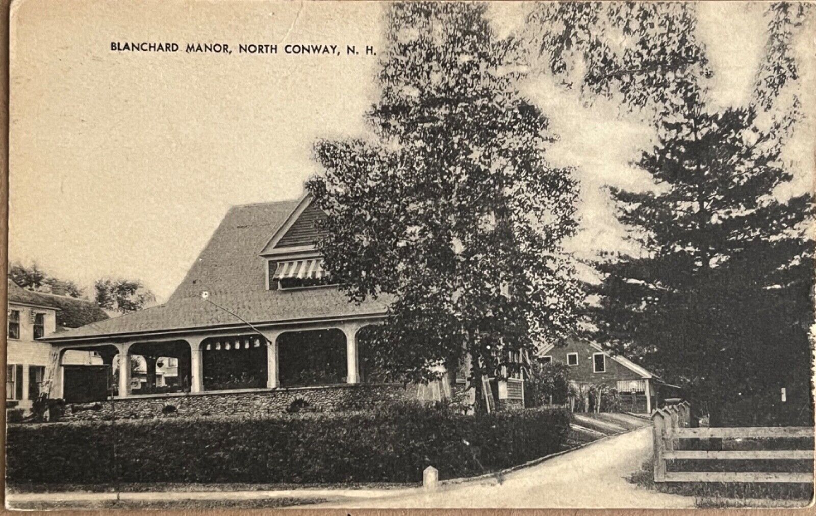North Conway Blanchard Manor New Hampshire Postcard c1940