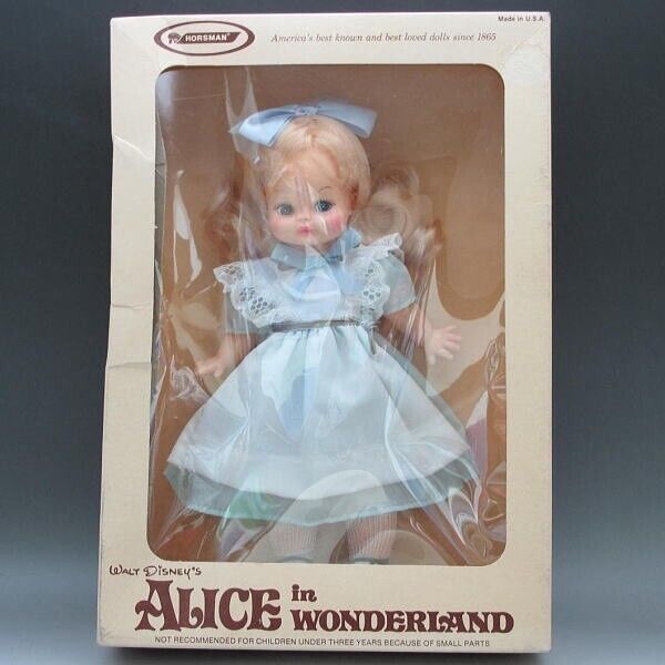 Disney Alice Wonderland Vintage Doll Horsman Co. 1970s USA Description Alice
