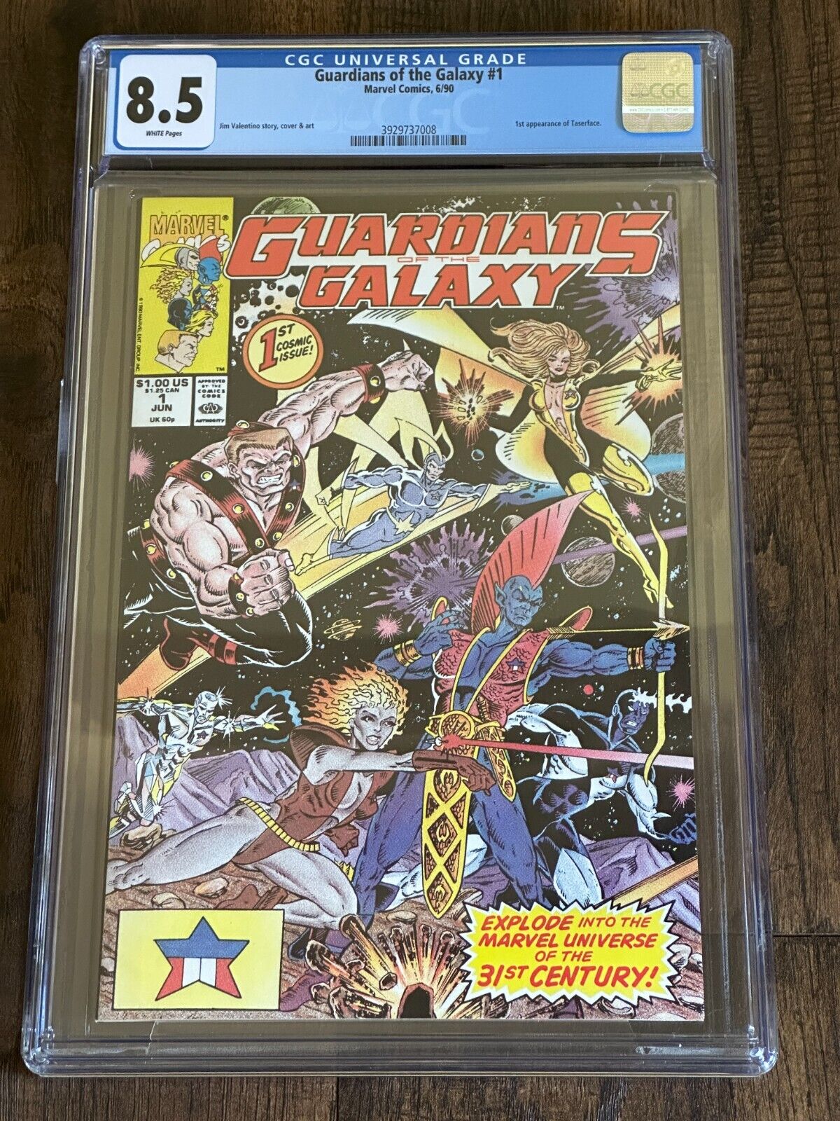 Guardians of the Galaxy #1 (1990) 1st App Taserface (Overkill) CGC 8.5 White
