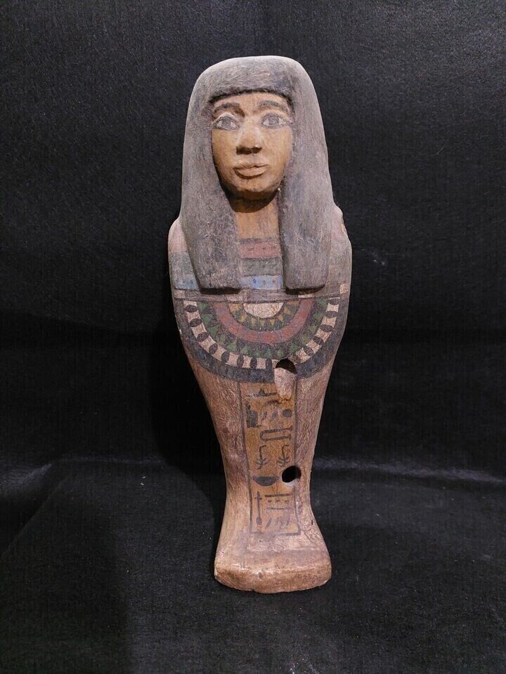 Wooden Statue Ancient Egyptian Antiquities Egyptian Ushabti - Luxor Egypt 140 BC