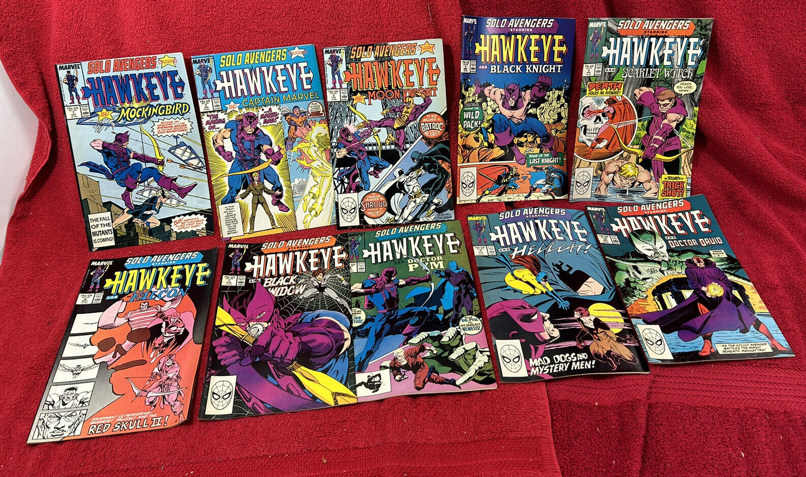 Marvel Comics SOLO AVENGERS starring HAWKEYE Lot Of 10 1988 1 - 10