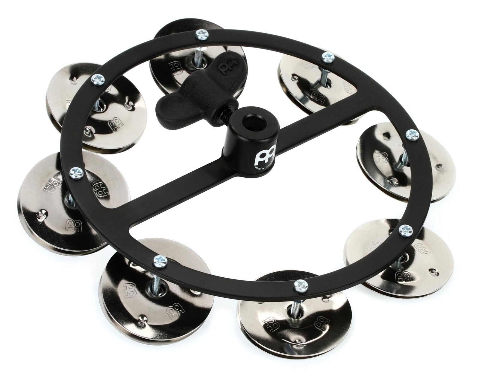 Meinl Percussion Headliner Series Hi-Hat Tambourine - Black (3-pack) Bundle