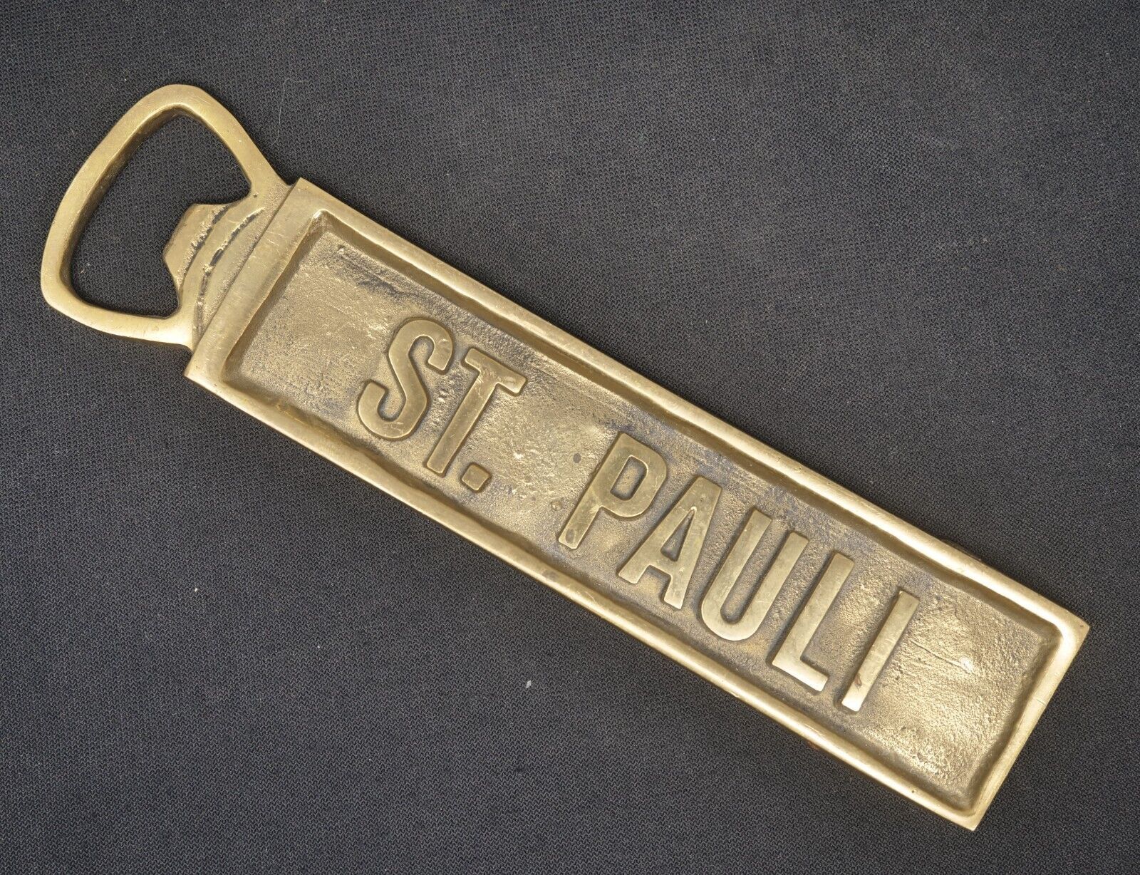 St. Pauli Heavy Duty Brass Bottle Opener 6 1/2\