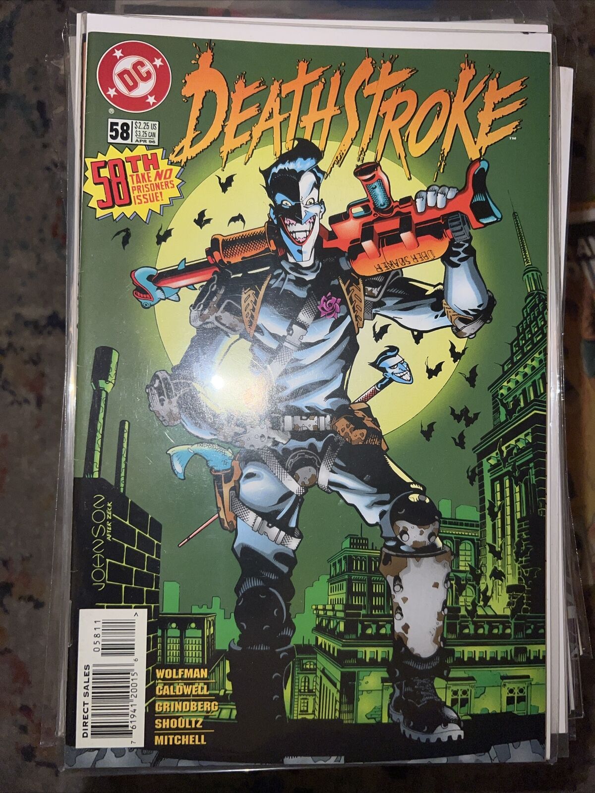 DEATHSTROKE The TERMINATOR #58 1996 Joker Cover - Low Print Run HTF 9.6