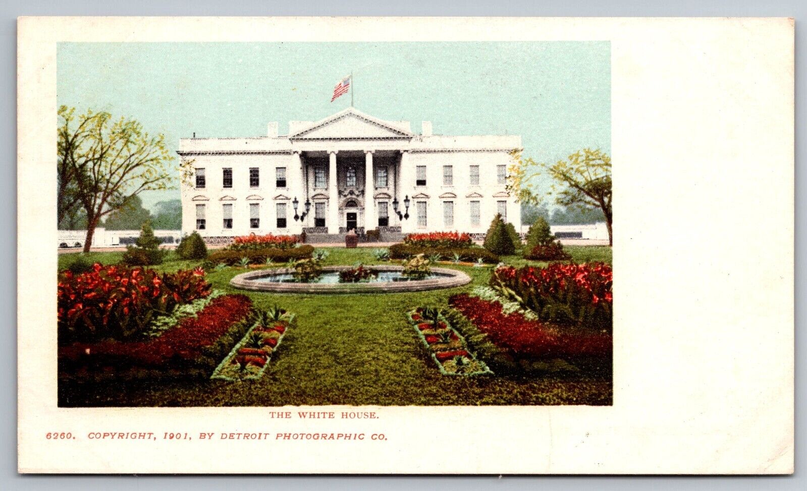 1901 White House Vintage Postcard.  Washington DC