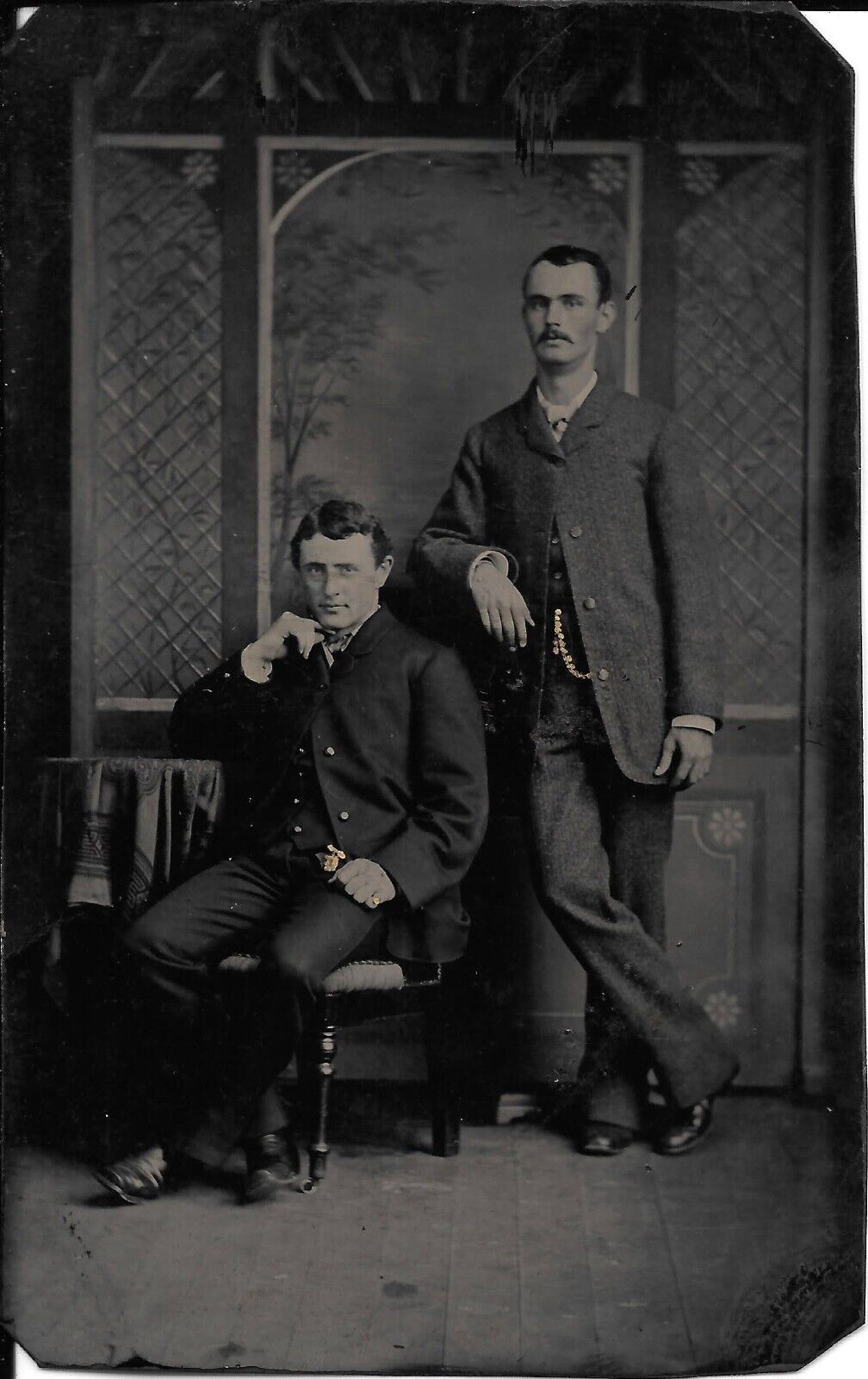 Tintype Men Very Possibly Charley & Robert Ford Jesse James Killer Face-Match