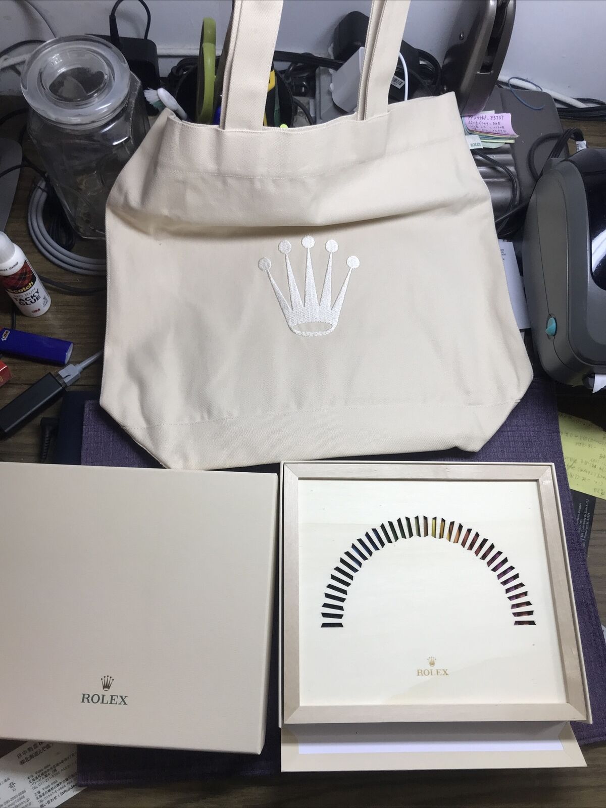 Rolex;CARAN d’ACHE Rainbow Pen Set.2021 “Watch and Miracle”Gift.New in Box;Bag🎁