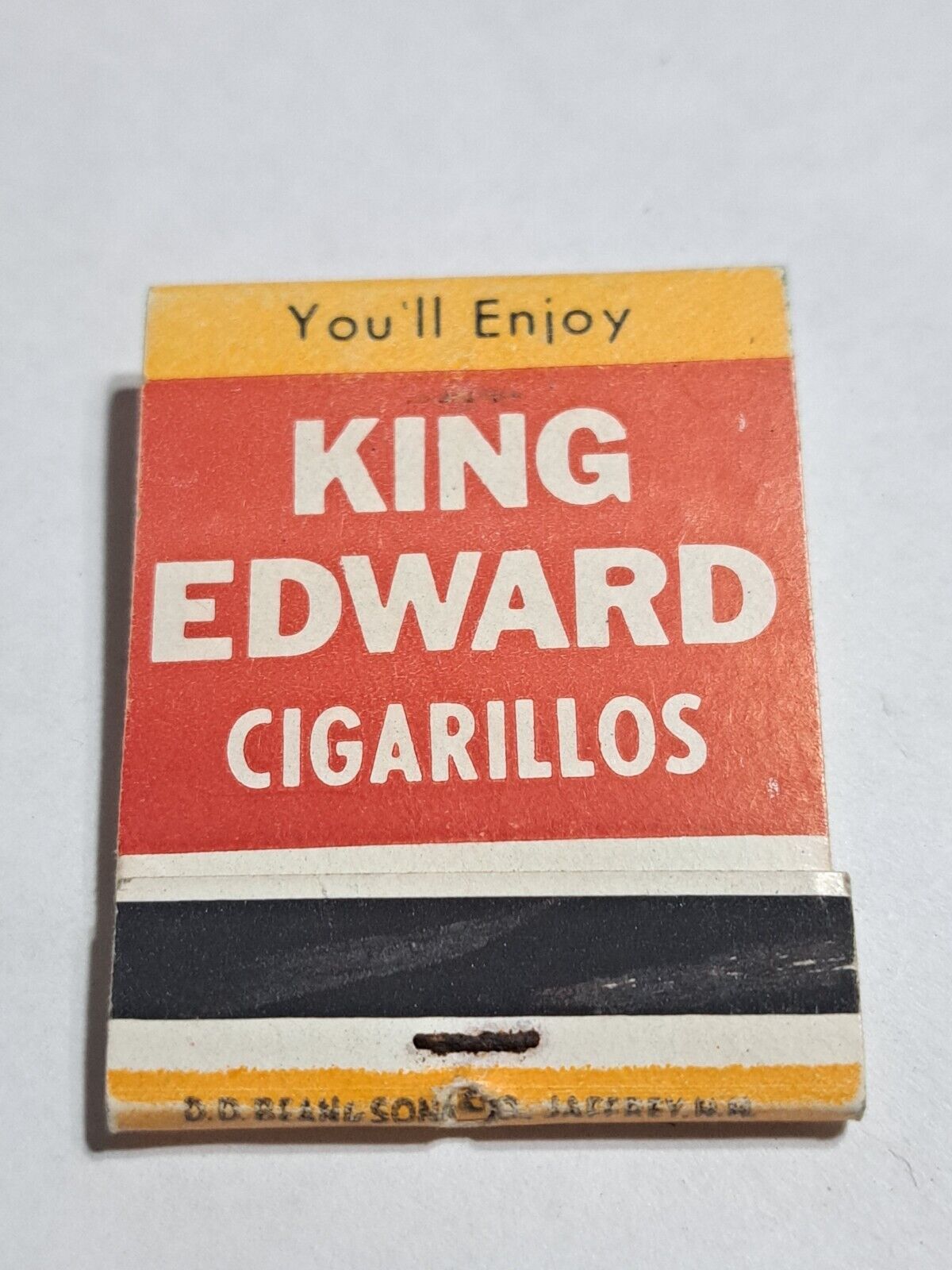 Vtg you don\'t have to inhale to enjoy  King Edward\'s  cigarillos 3/4 matchbook 