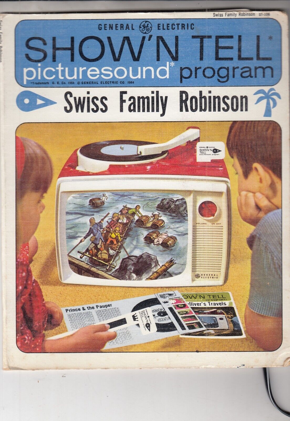 1964 GE Show'N Tell Picturesound Program Record w/ SWISS FAMILY ROBINSON ST-106